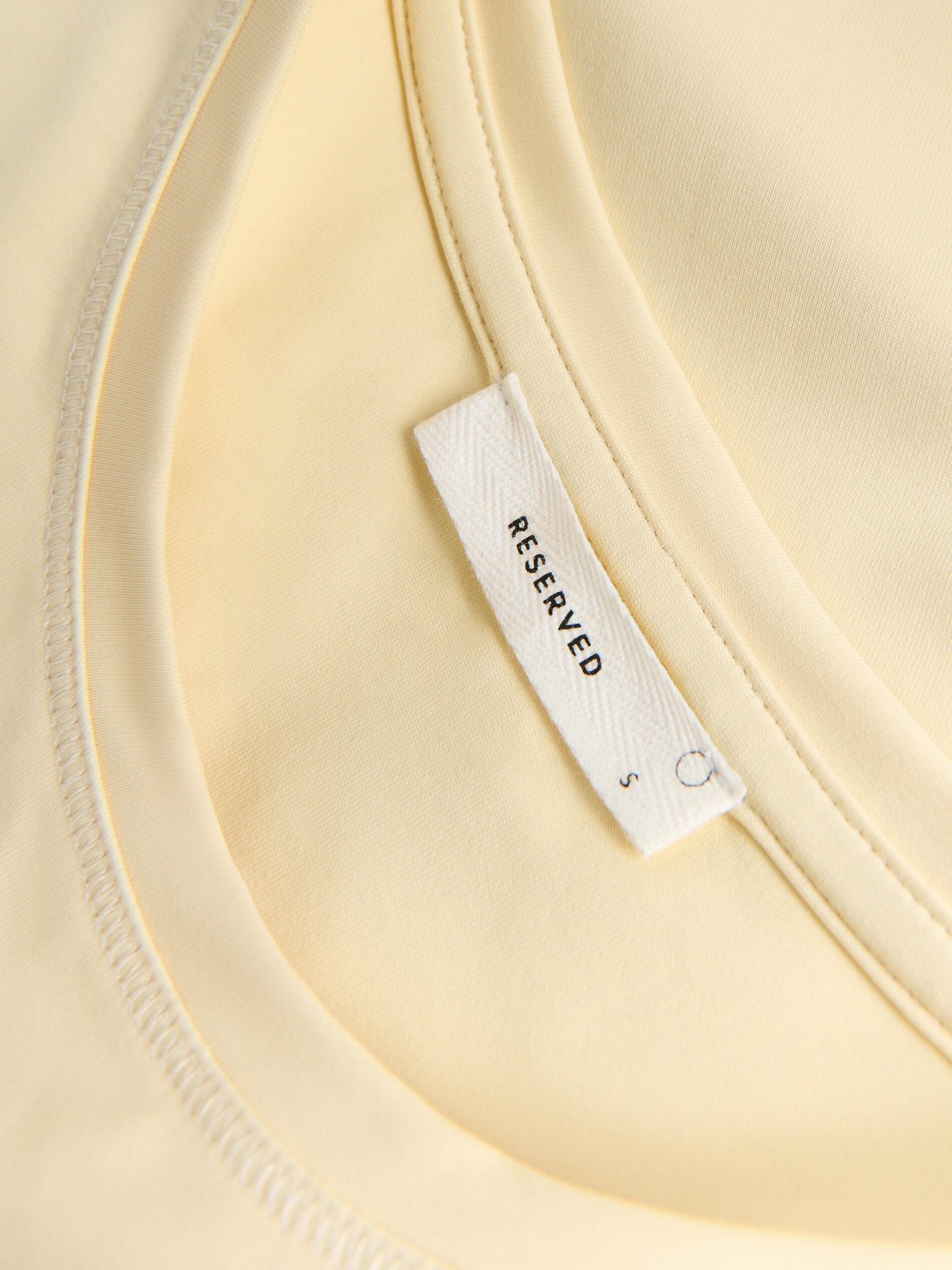 Yellow Plain Regular Fit T-Shirt, Yellow, large image number 5