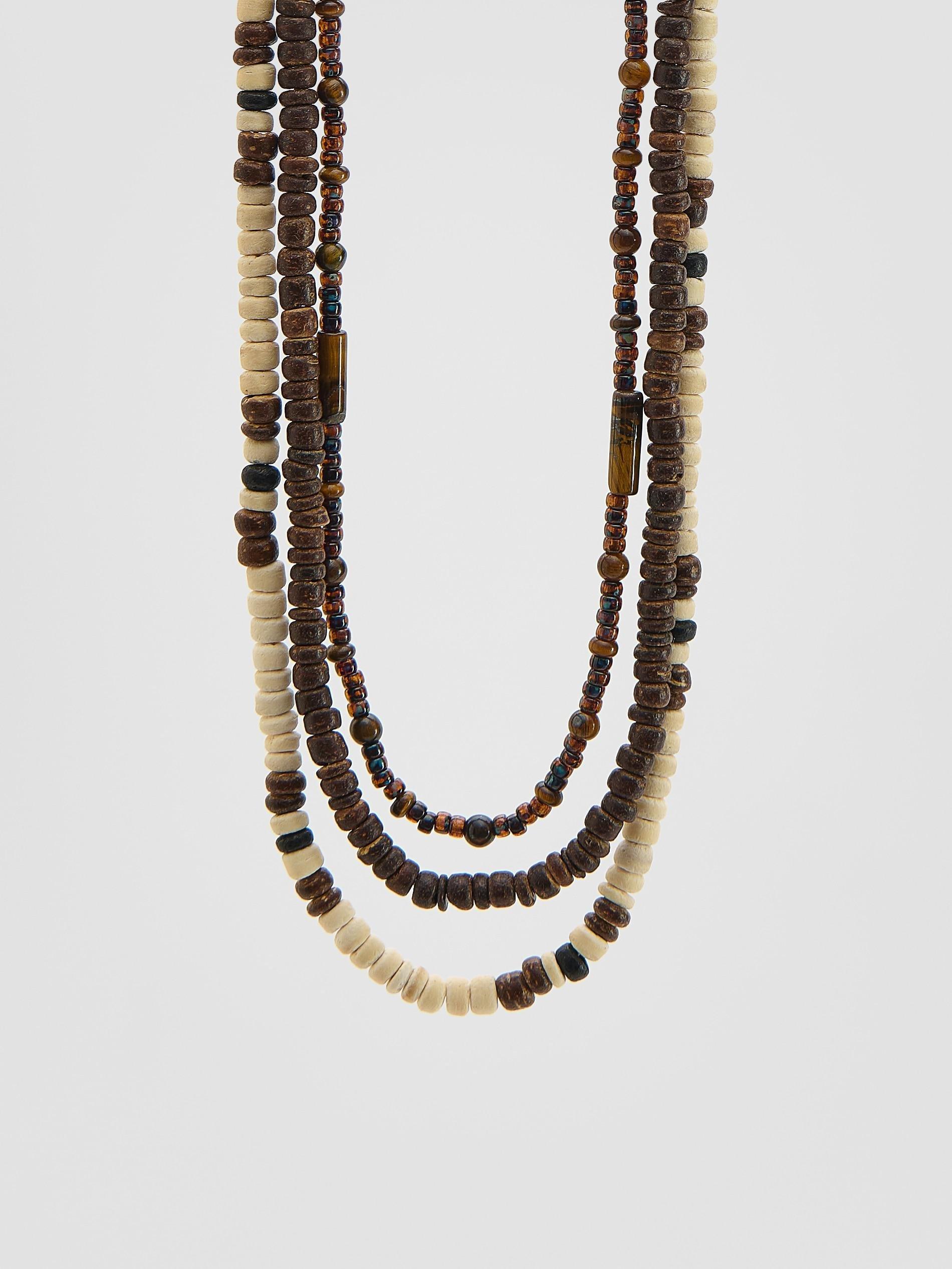 Brown Necklace Set, Brown, large image number 0