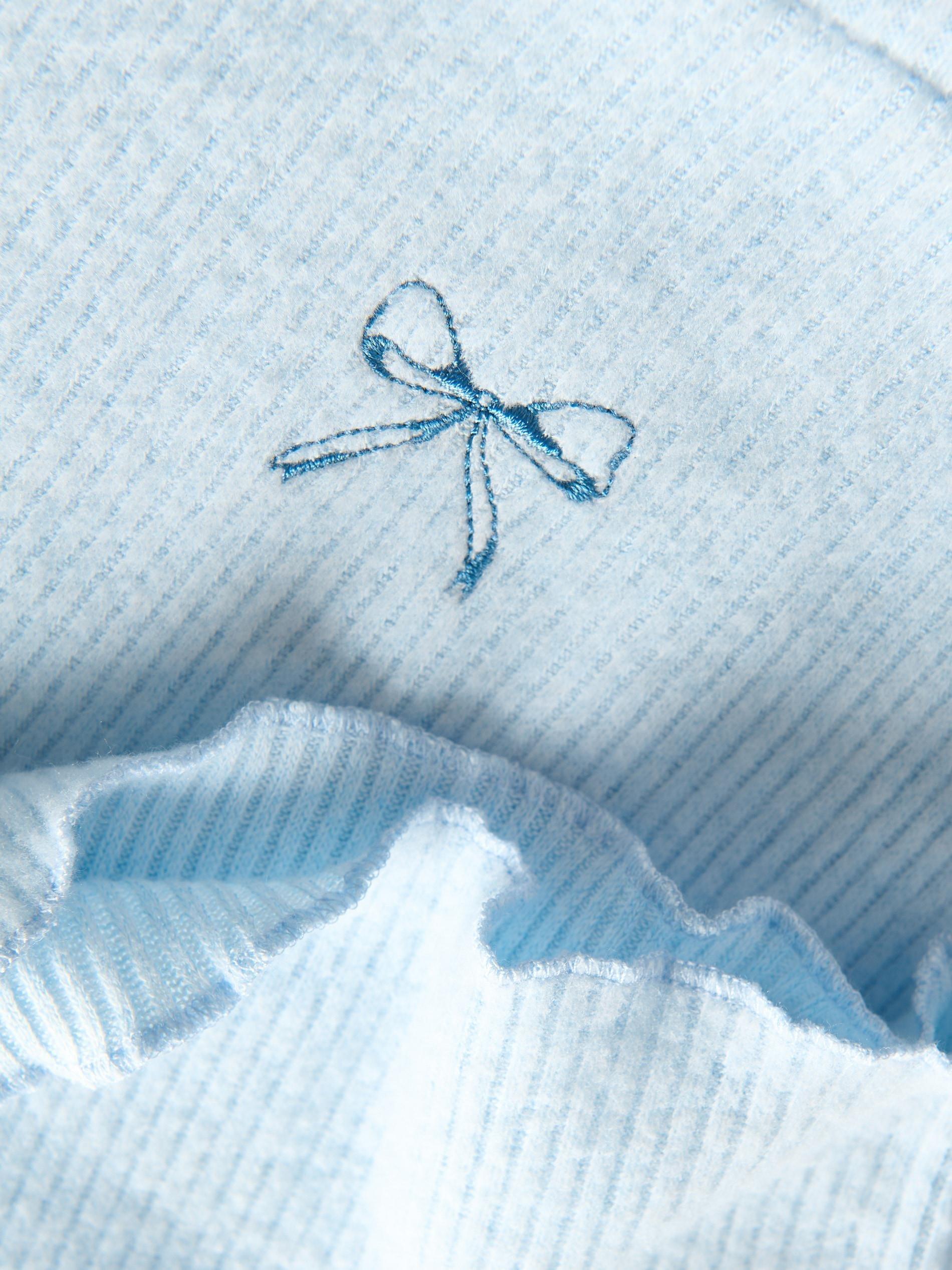 Blue Striped Knit T-Shirt, , large image number 3