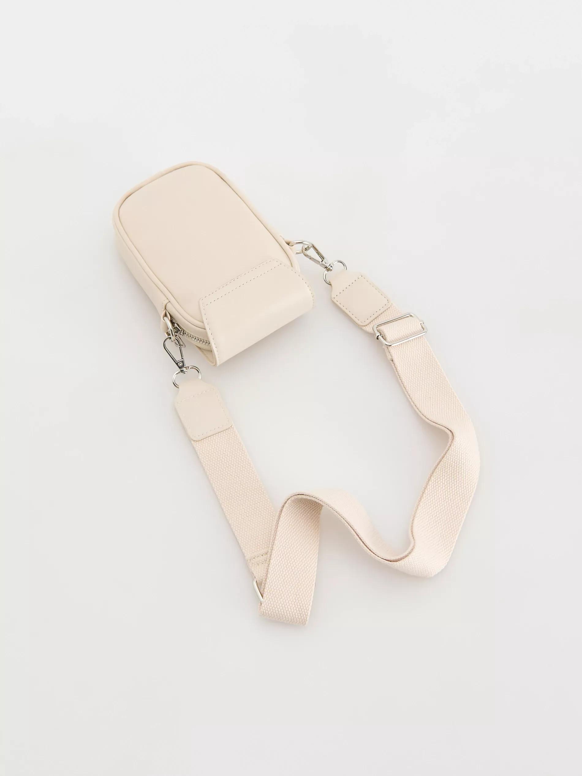 Beige Handbag With Sewn Applications, Beige, large image number 2