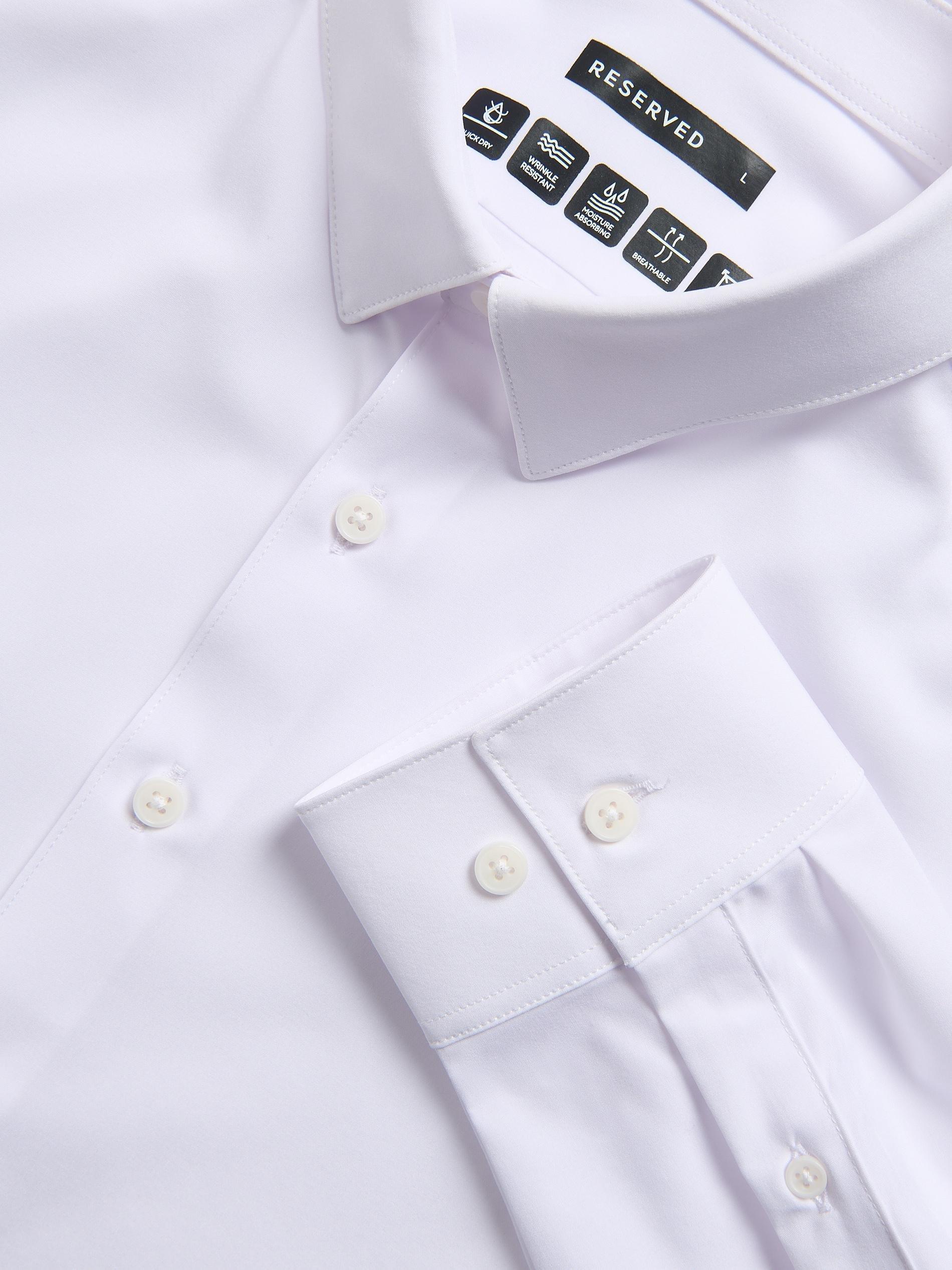 White Slim Fit Shirt, White, medium