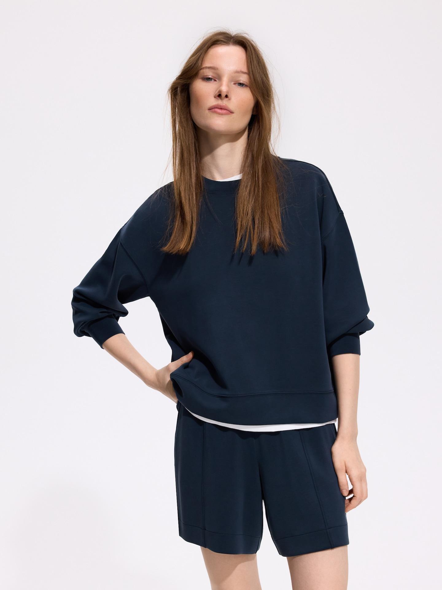 Blue Modal Sweat Shorts, Navy, large image number 1