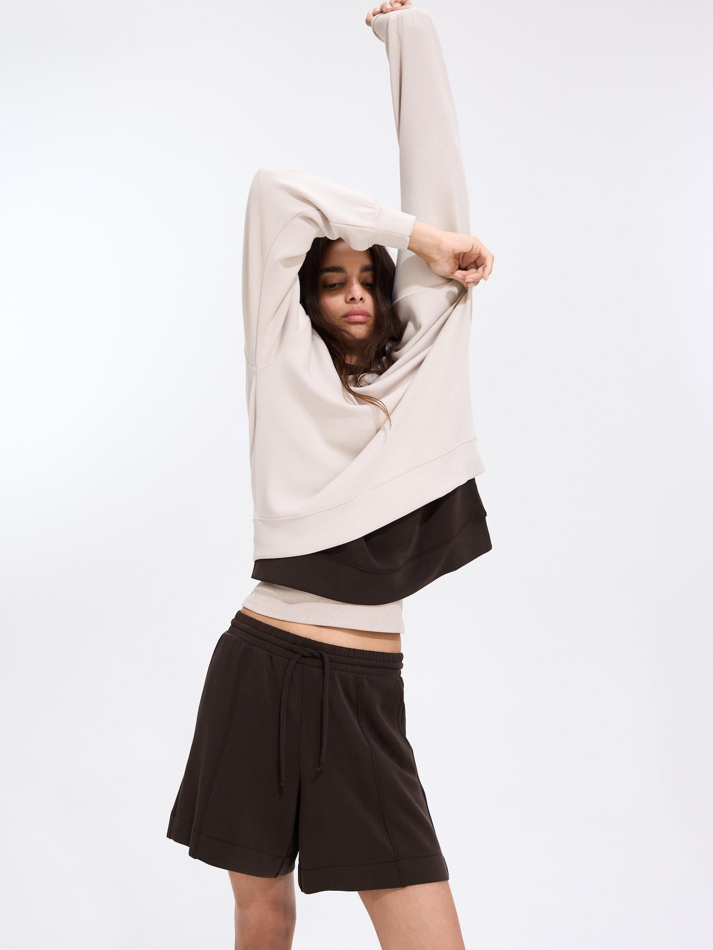 Brown Modal Sweat Shorts, Brown, medium