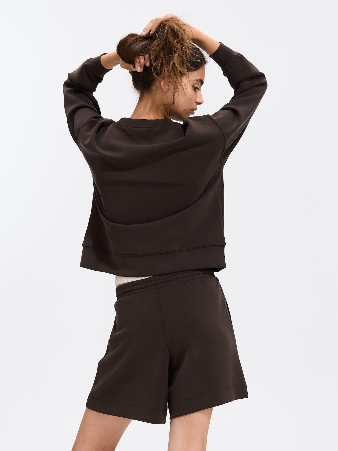 Brown Modal Sweat Shorts, Brown, large image number 2