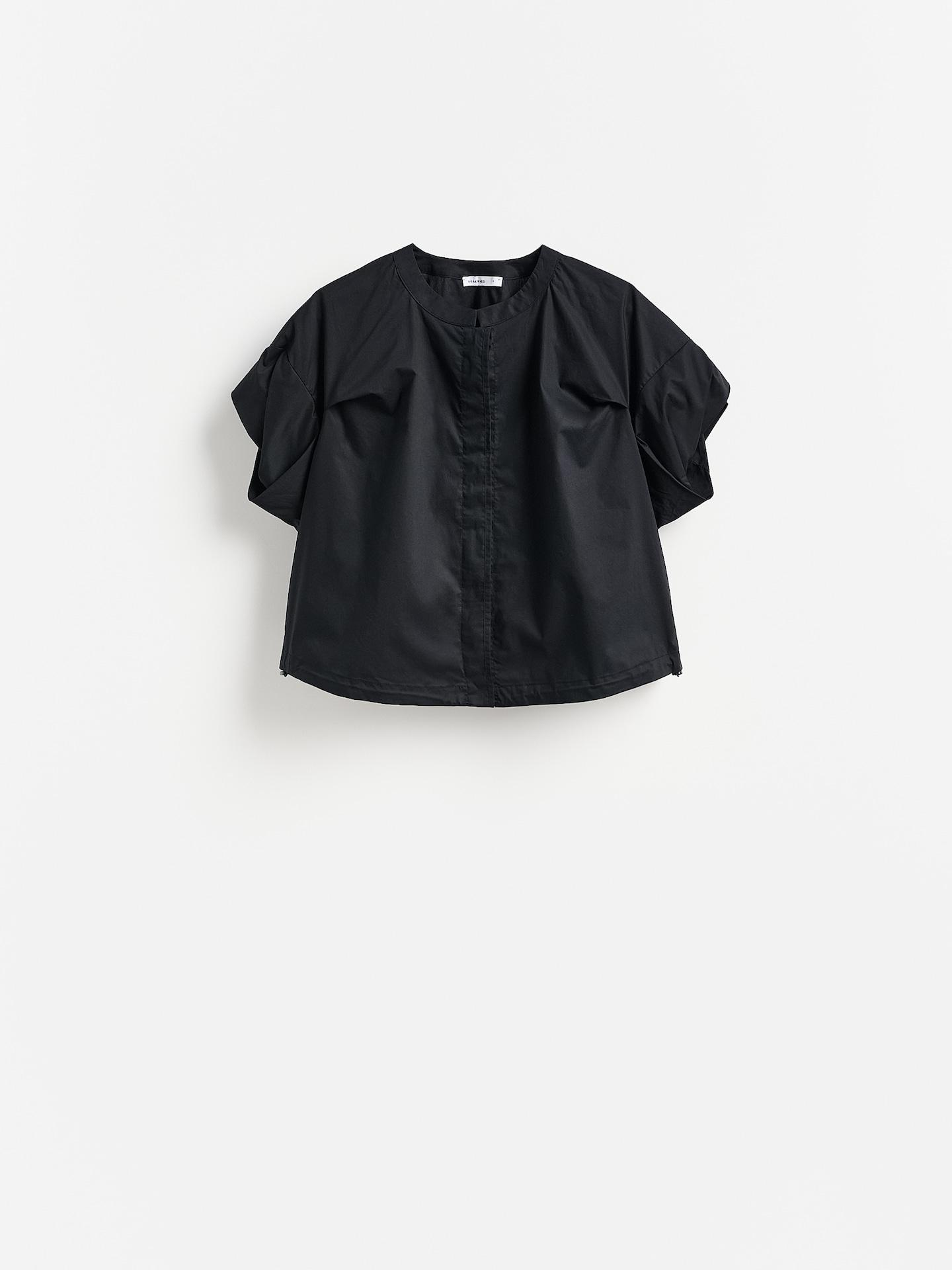 Black Shirt With Decorative Sleeves, Black, large image number 4