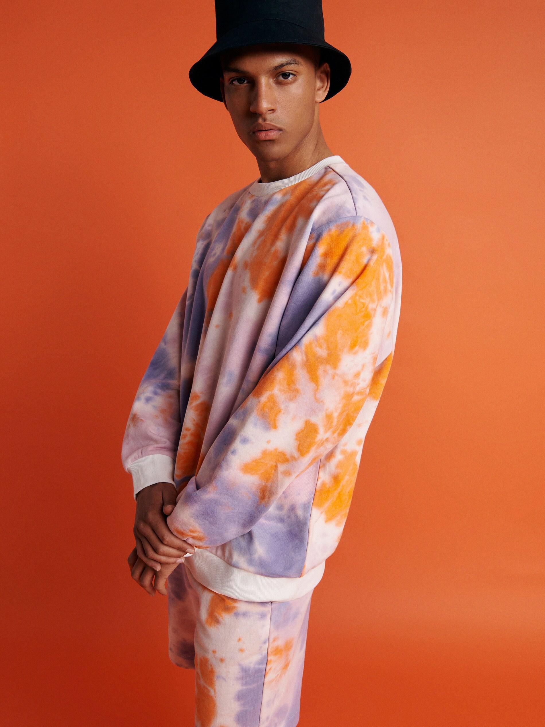 Lavender Tie Dye Sweat Shorts, , large image number 1