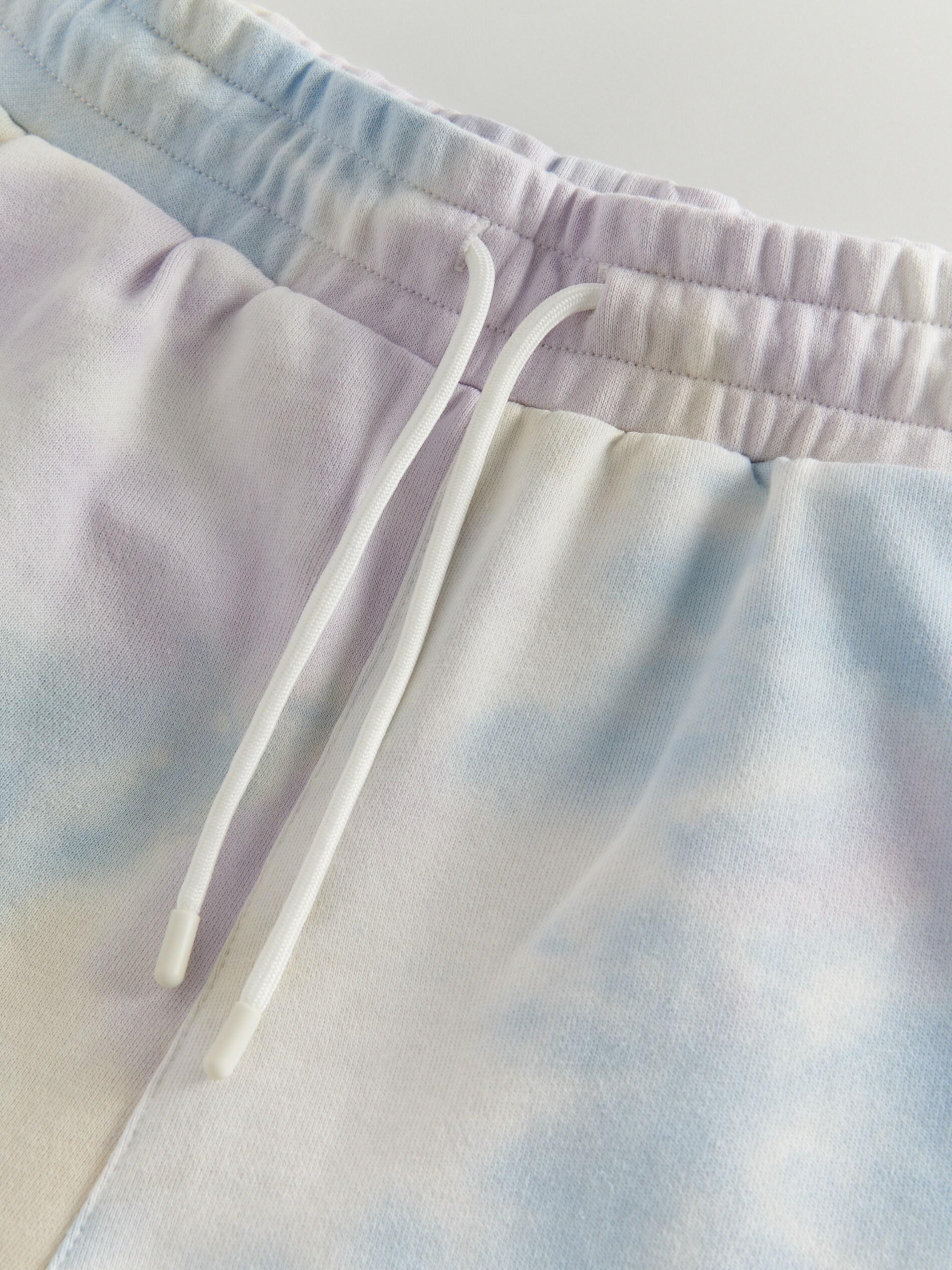 Pale Blue Tie Dye Sweat Shorts, , large image number 5
