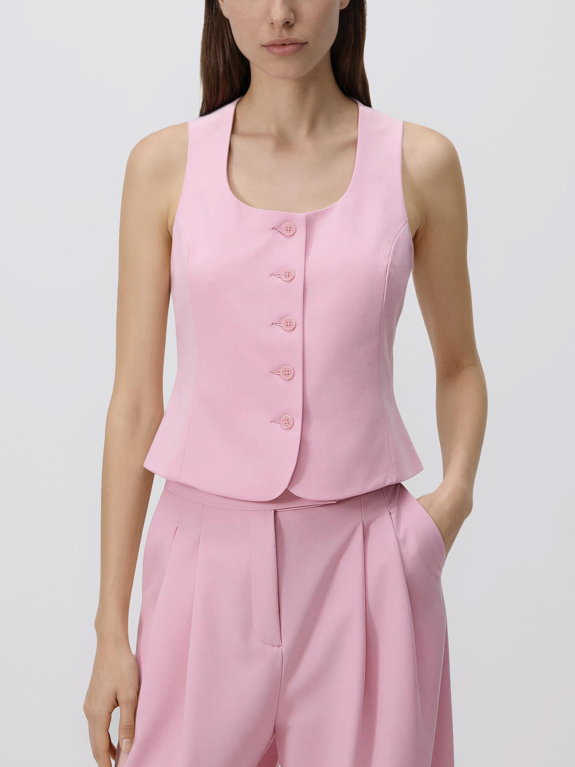 Pink Viscose Rich Vest, Pink, large image number 0