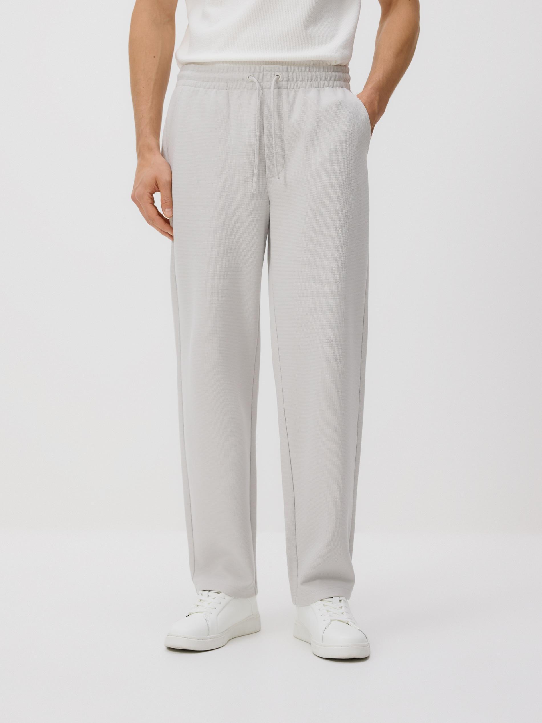 Grey Trousers With Tie Detail, Light grey, large image number 0