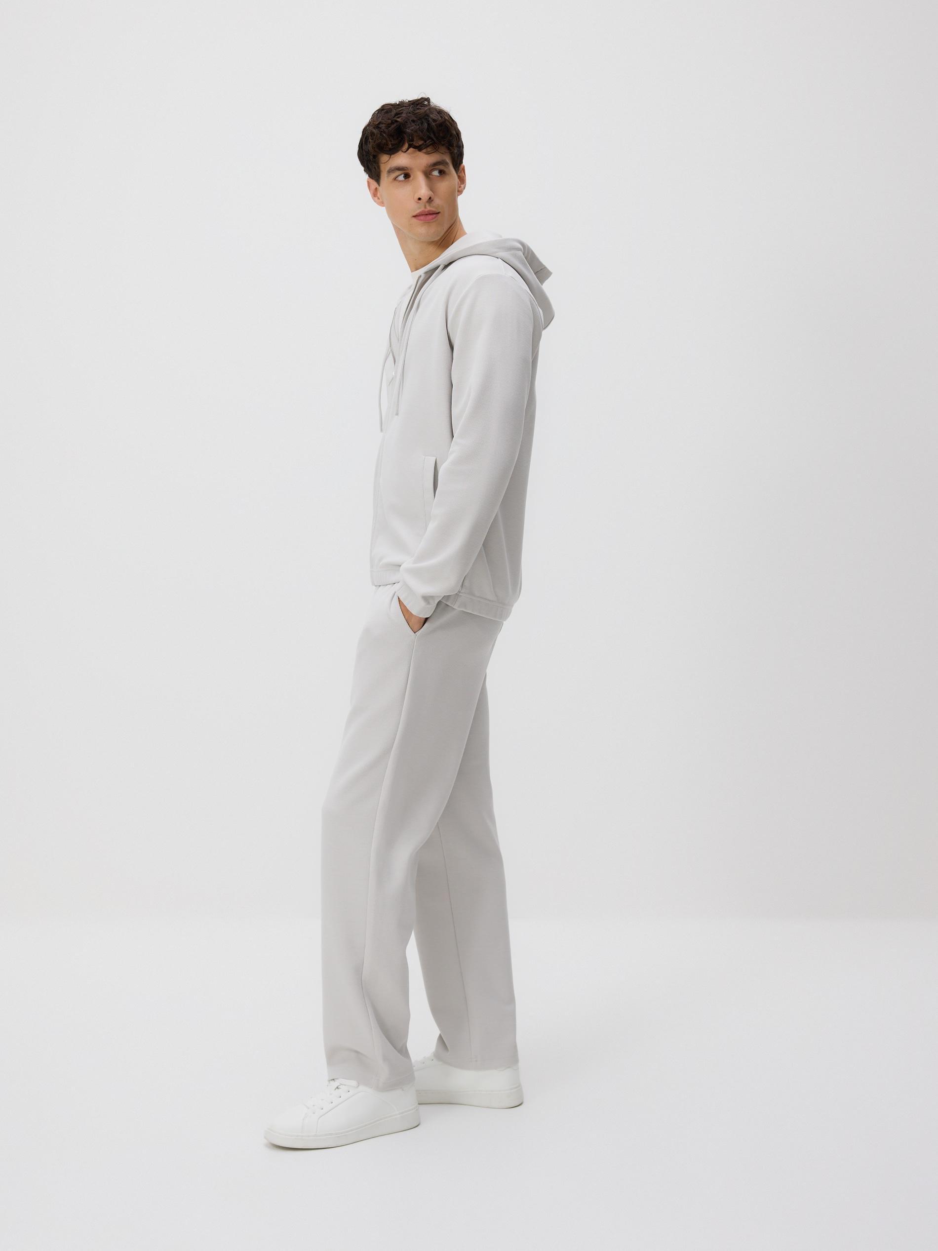 Grey Trousers With Tie Detail, Light grey, large image number 1