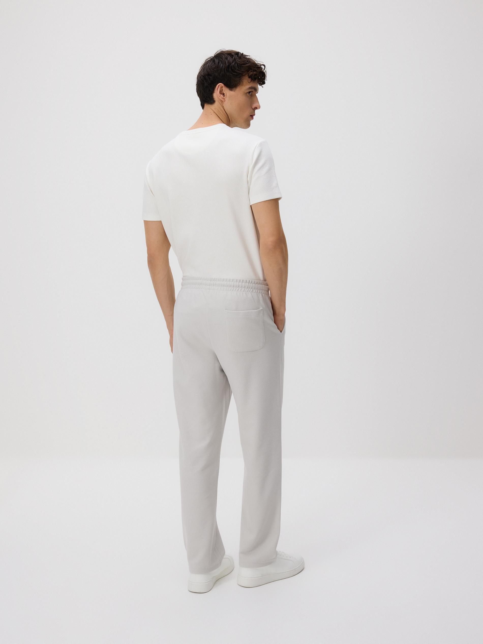 Grey Trousers With Tie Detail, Light grey, large image number 3