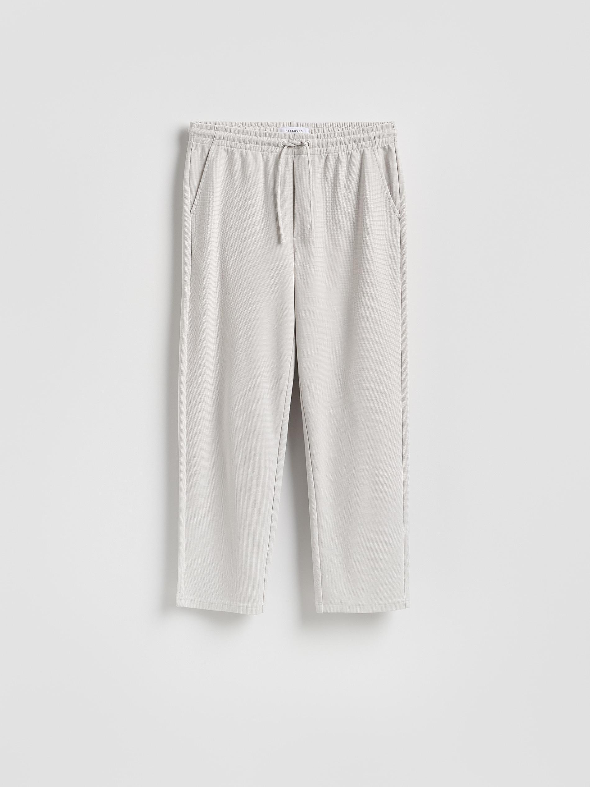 Grey Trousers With Tie Detail, Light grey, large image number 4