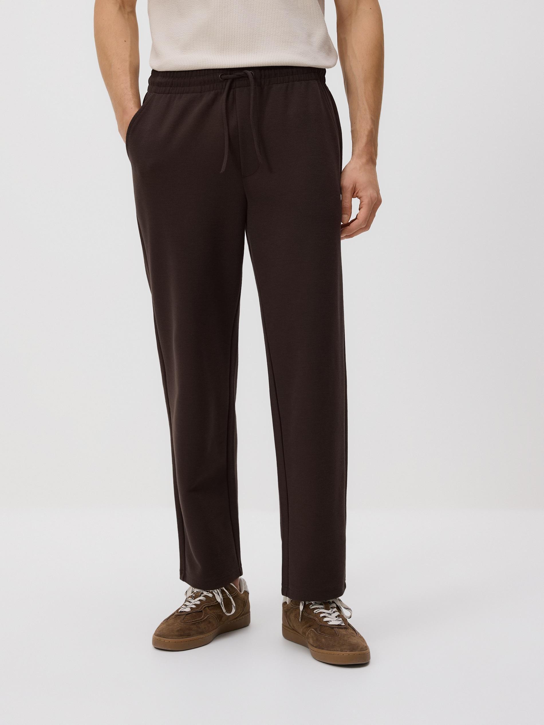 Brown Trousers With Tie Detail, Brown, large image number 0