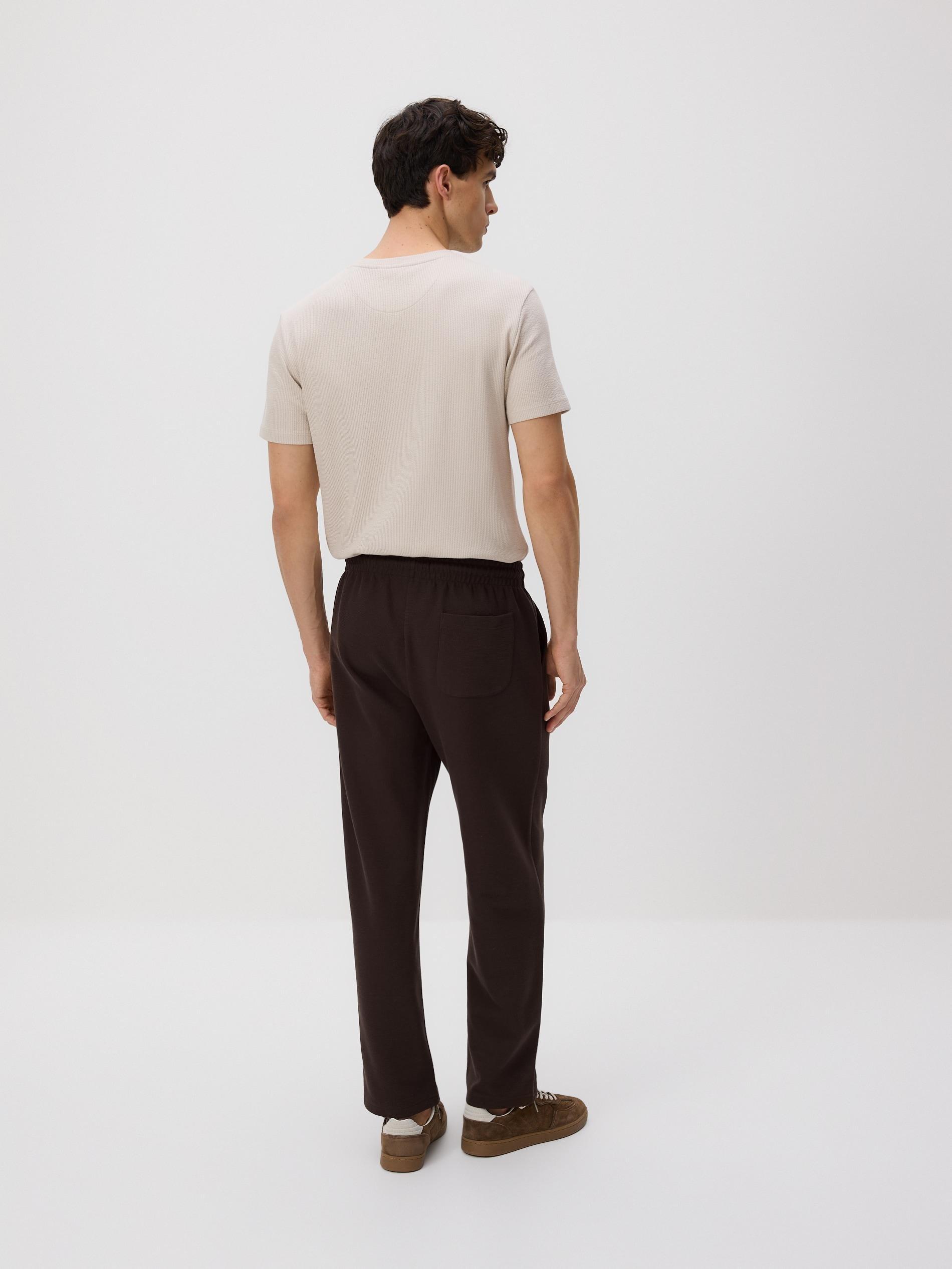Brown Trousers With Tie Detail, Brown, large image number 2