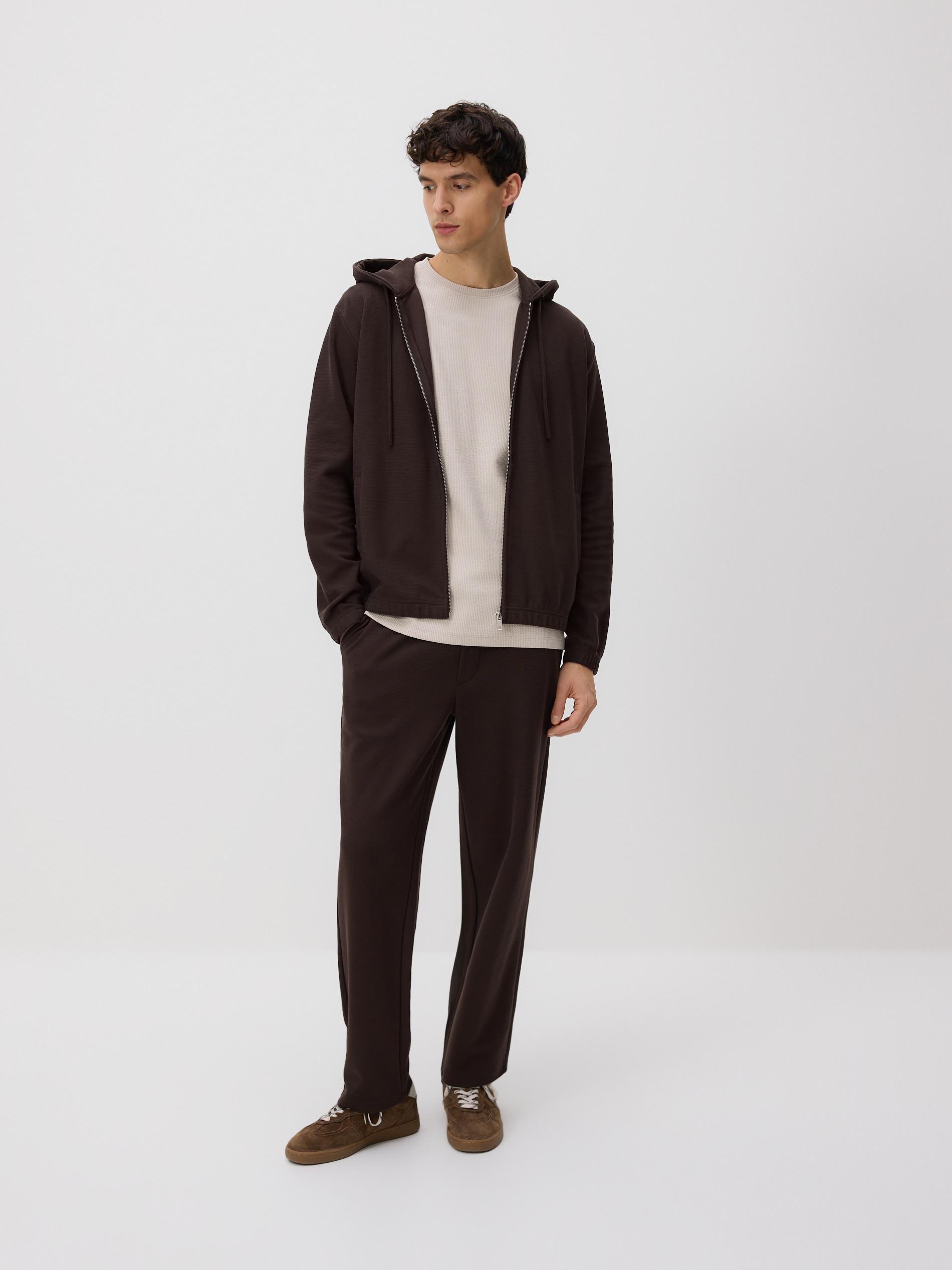 Brown Trousers With Tie Detail, Brown, large image number 3