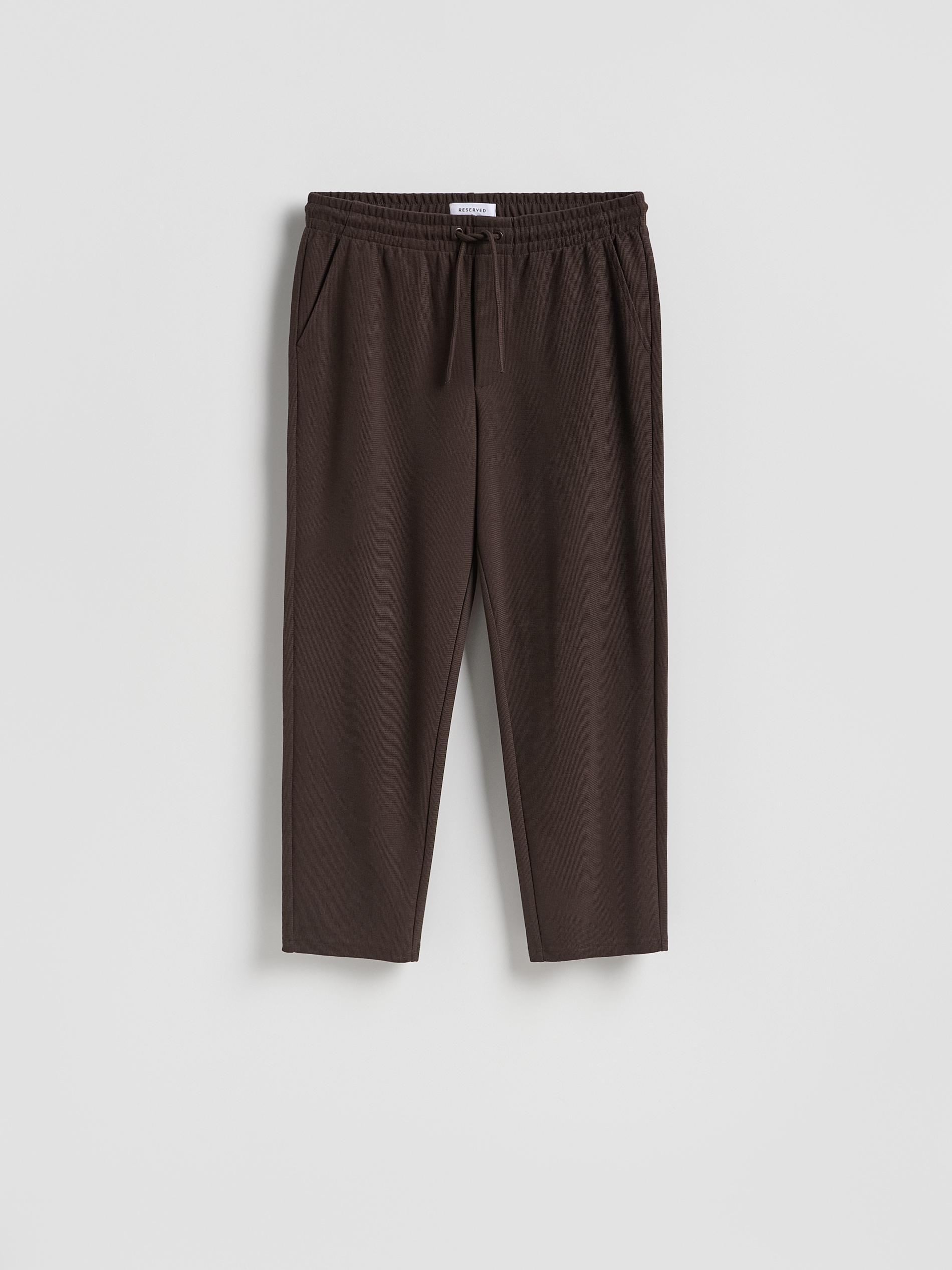 Brown Trousers With Tie Detail, Brown, large image number 4