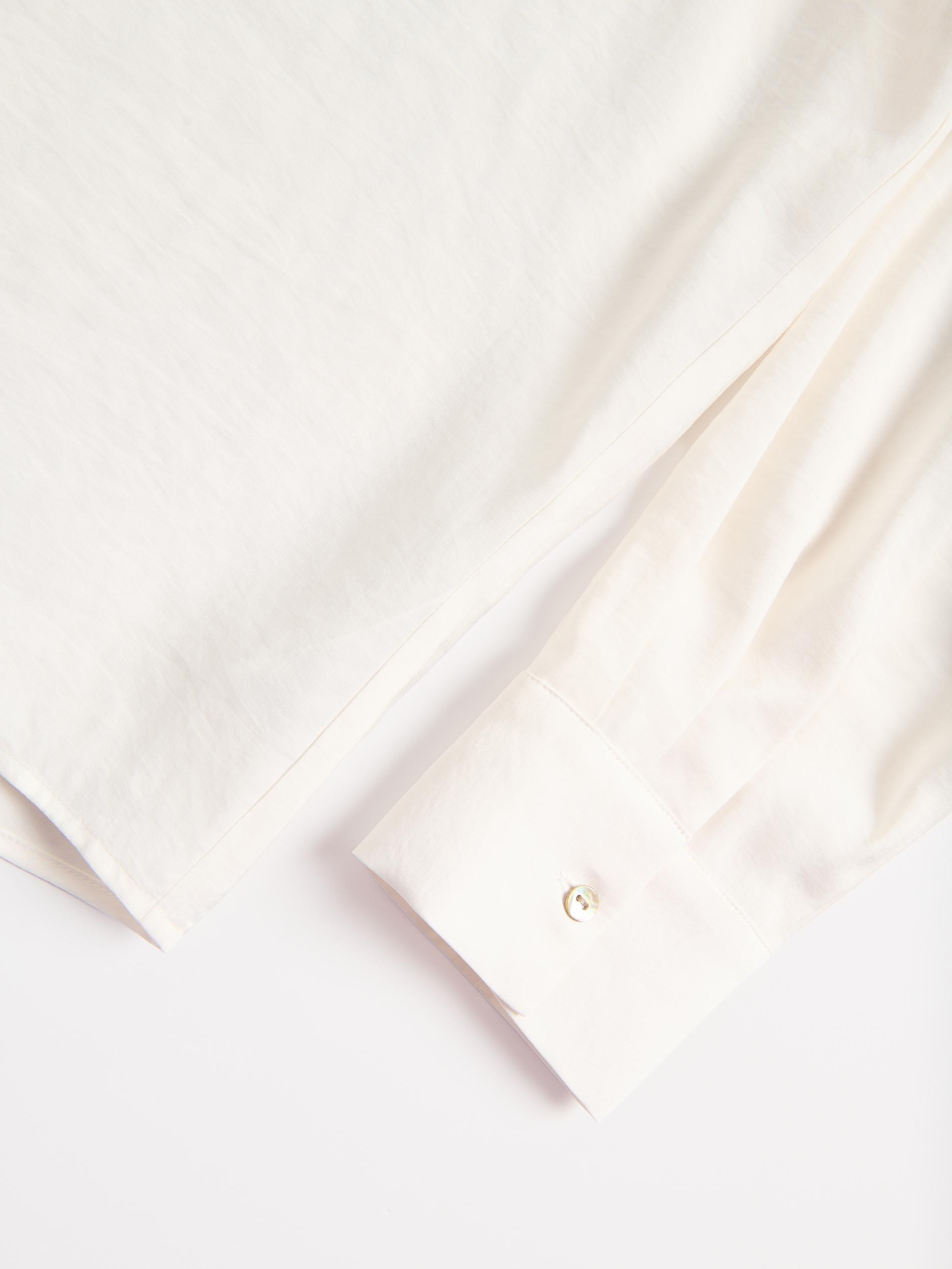 Cream Viscose Rich Shirt, Ivory, large image number 4