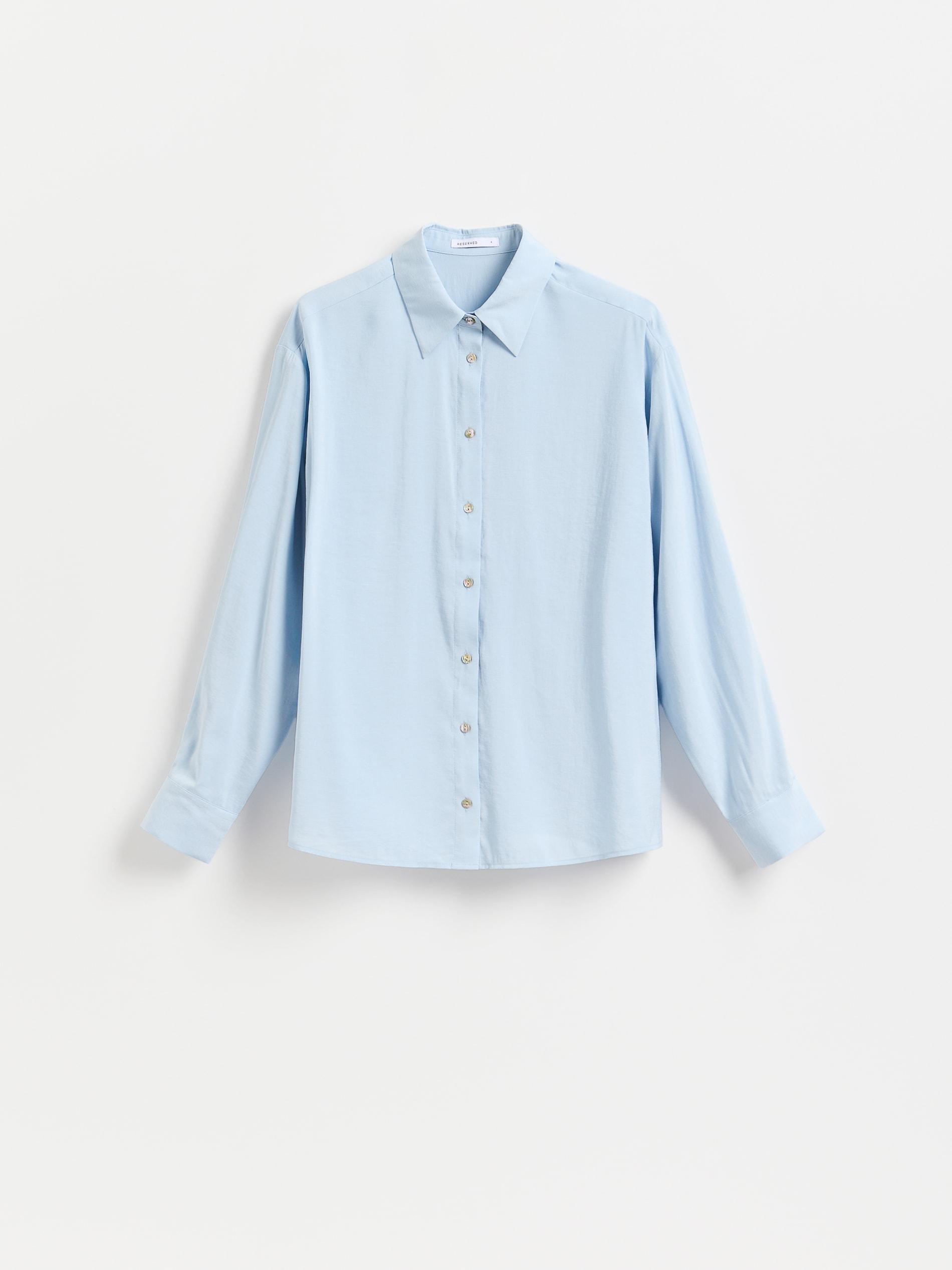 قميص غني بالفيسكوز أزرق, Blue, large image number 0