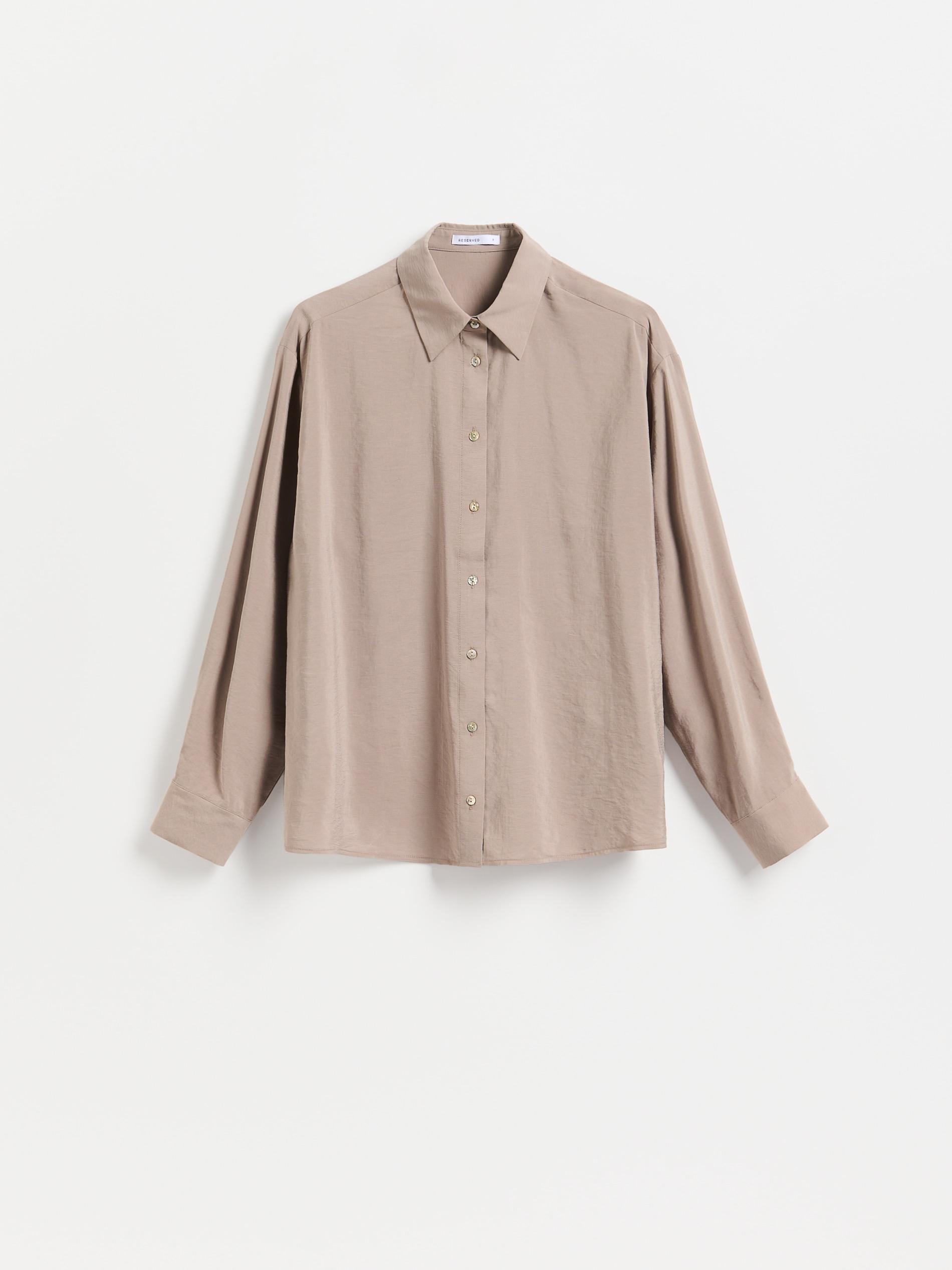 Brown Viscose Rich Shirt, Brown, medium