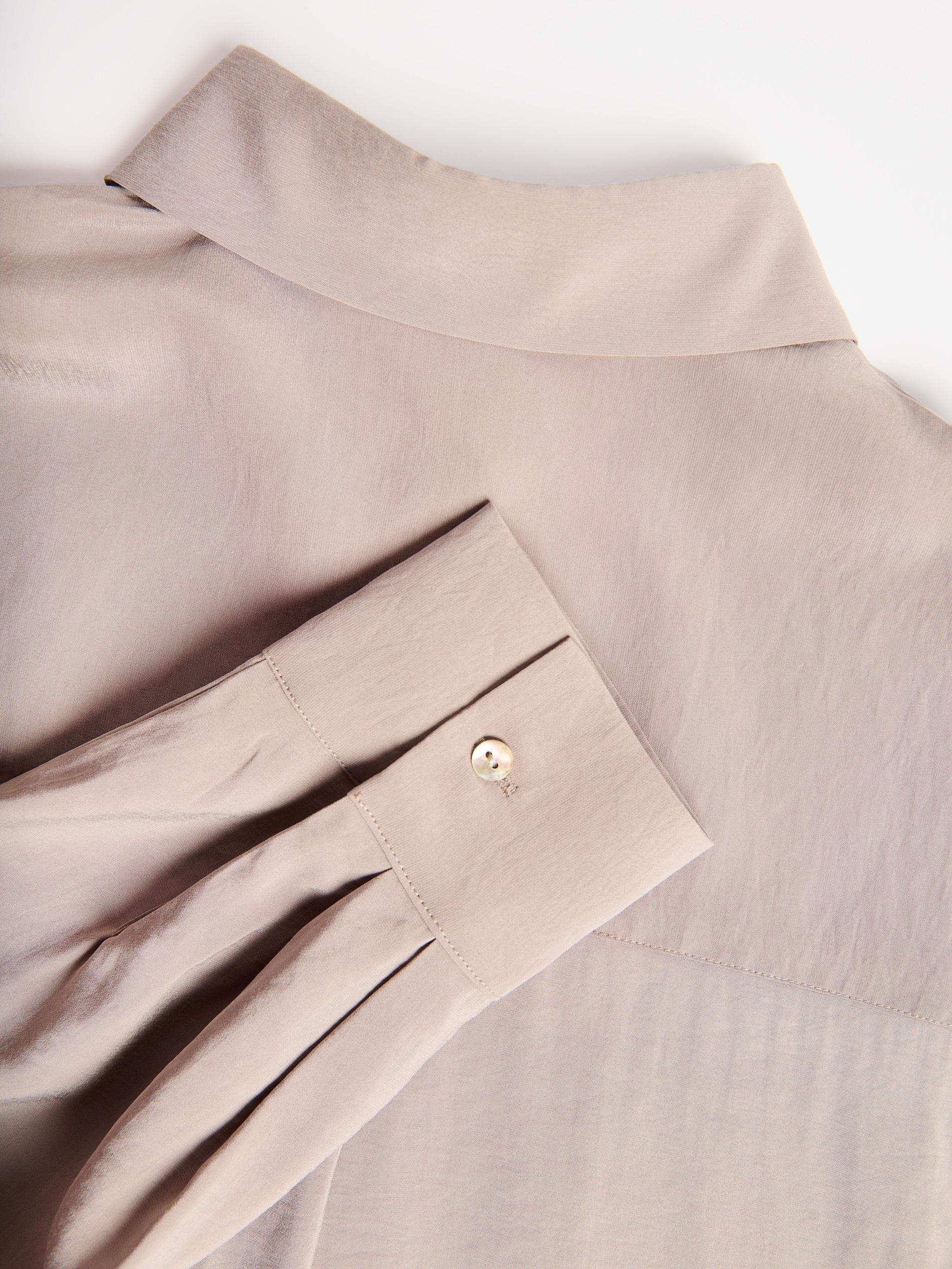 Brown Viscose Rich Shirt, Brown, large image number 1