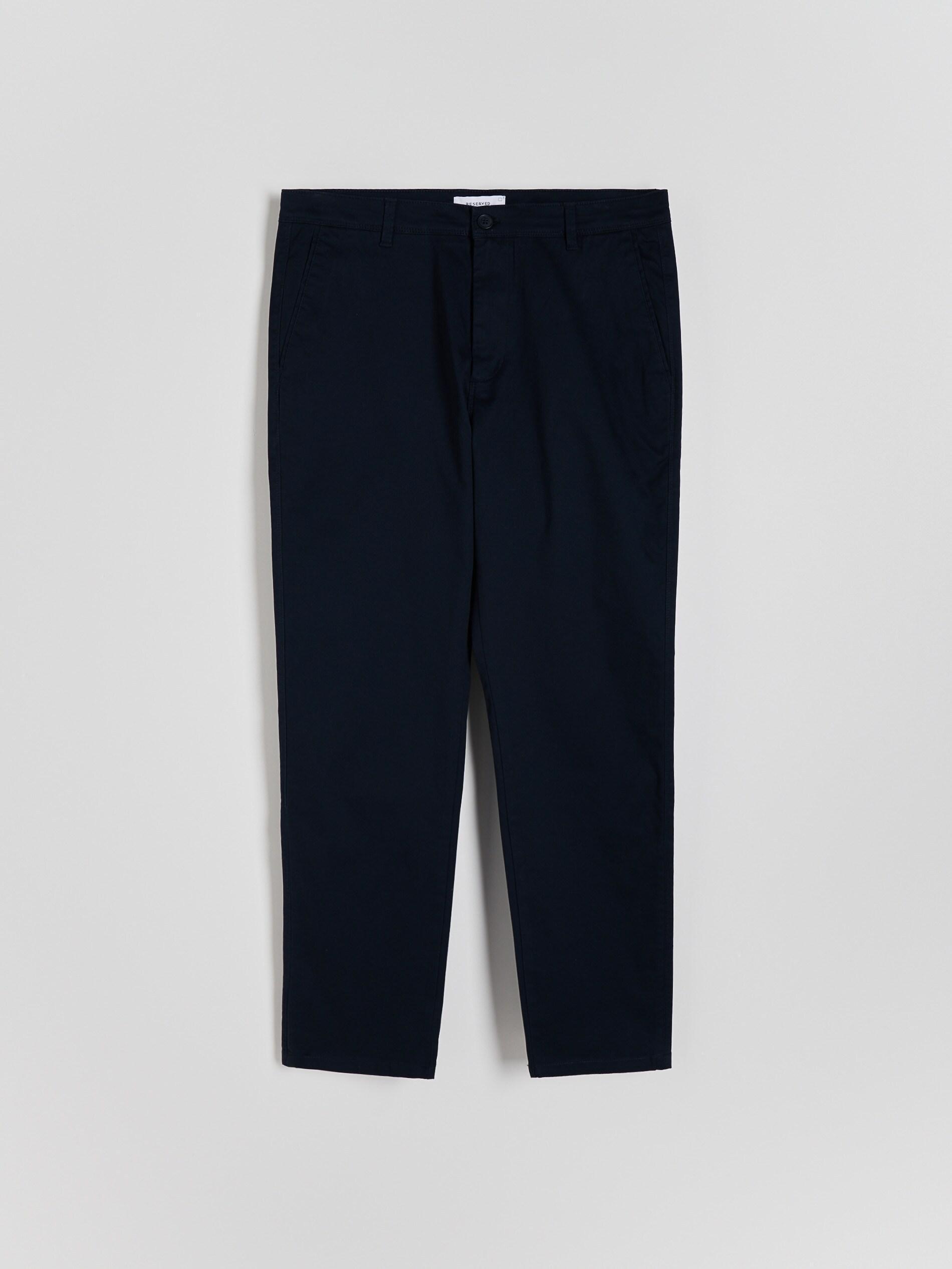 Navy Plain Chino Trousers, , large image number 0