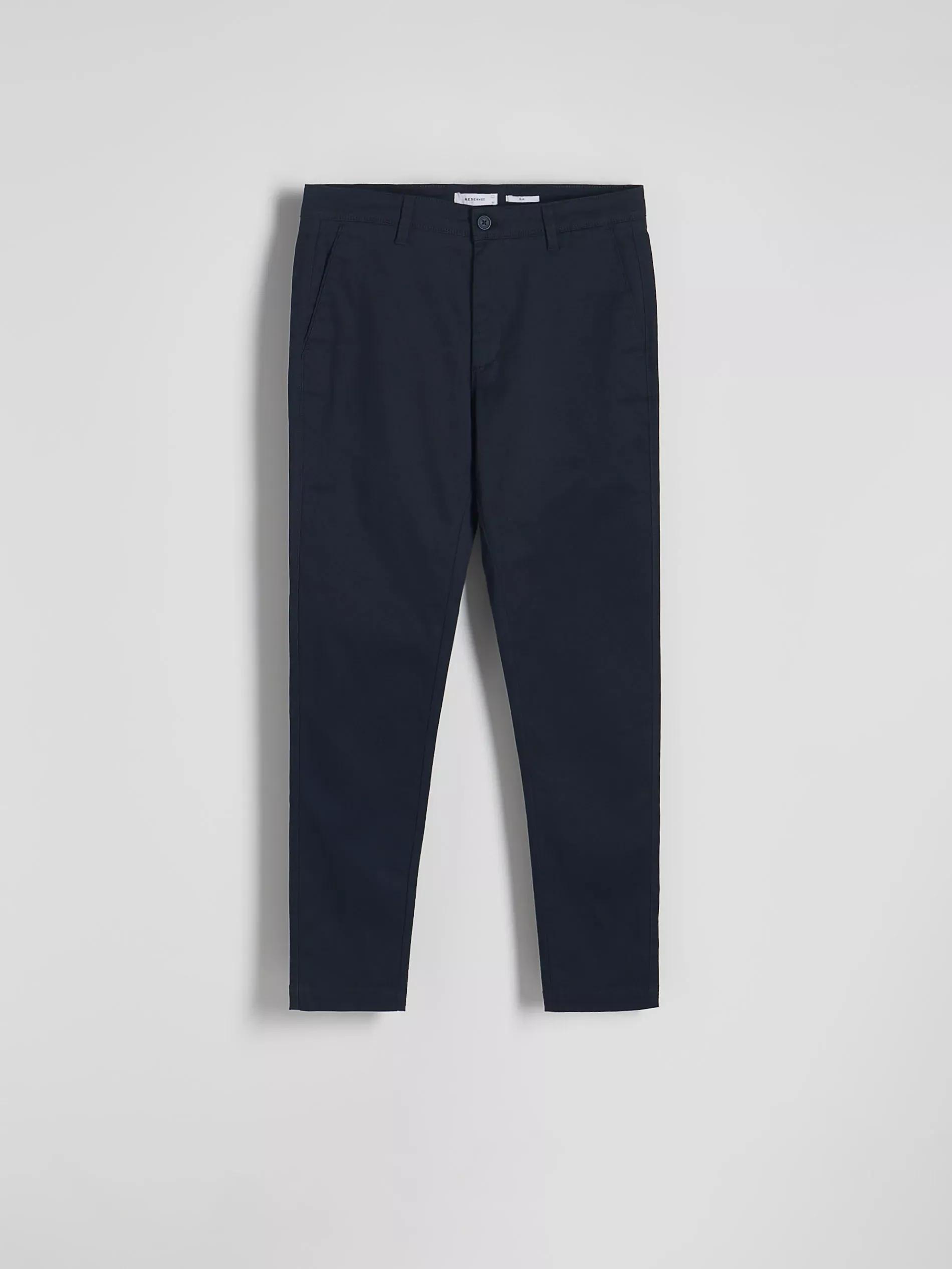 Navy Plain Chino Trousers, , large image number 2