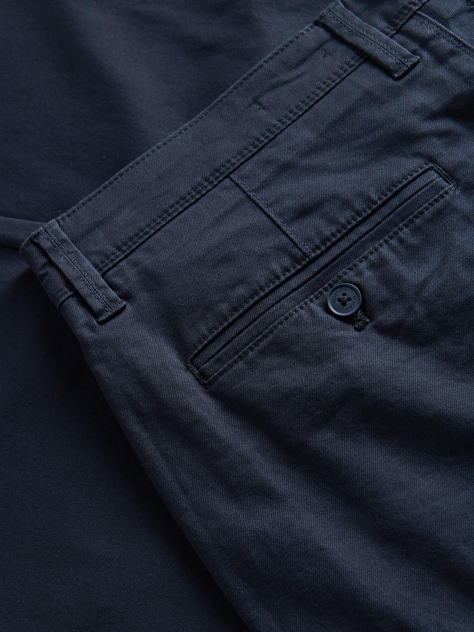 Navy Plain Chino Trousers, , large image number 9