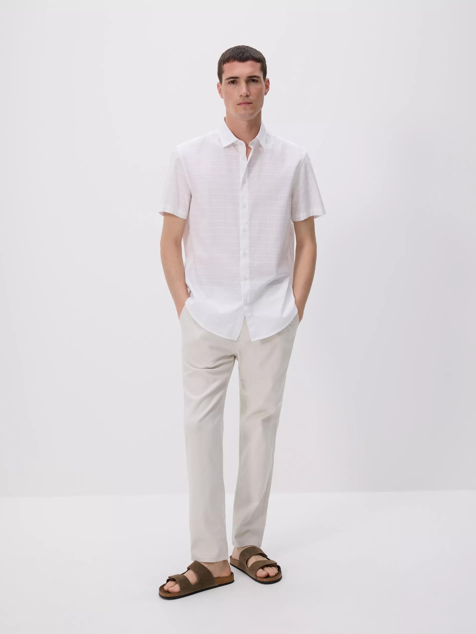 Beige Chino Slim Trousers, Beige, large image number 0