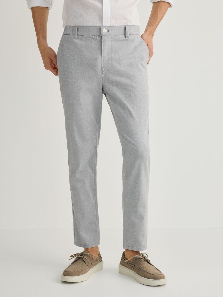 Grey Slim Chino Pants, , large image number 0