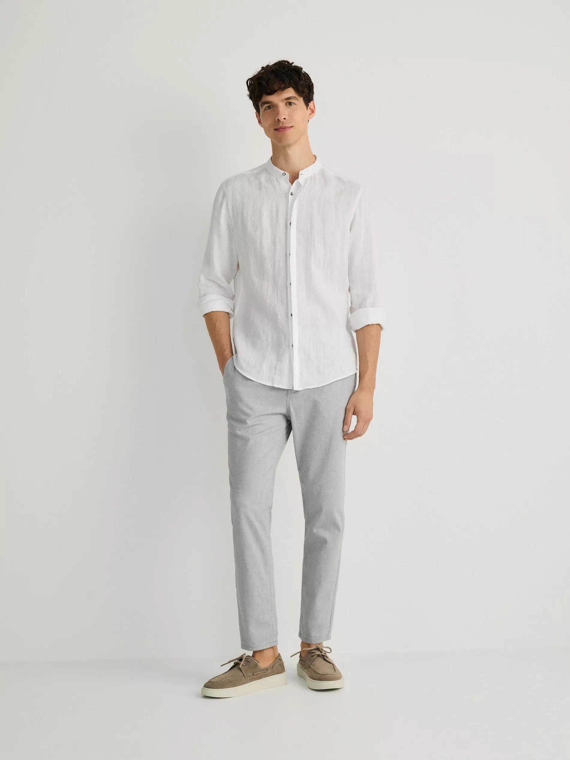 Grey Slim Chino Pants, Light grey, medium