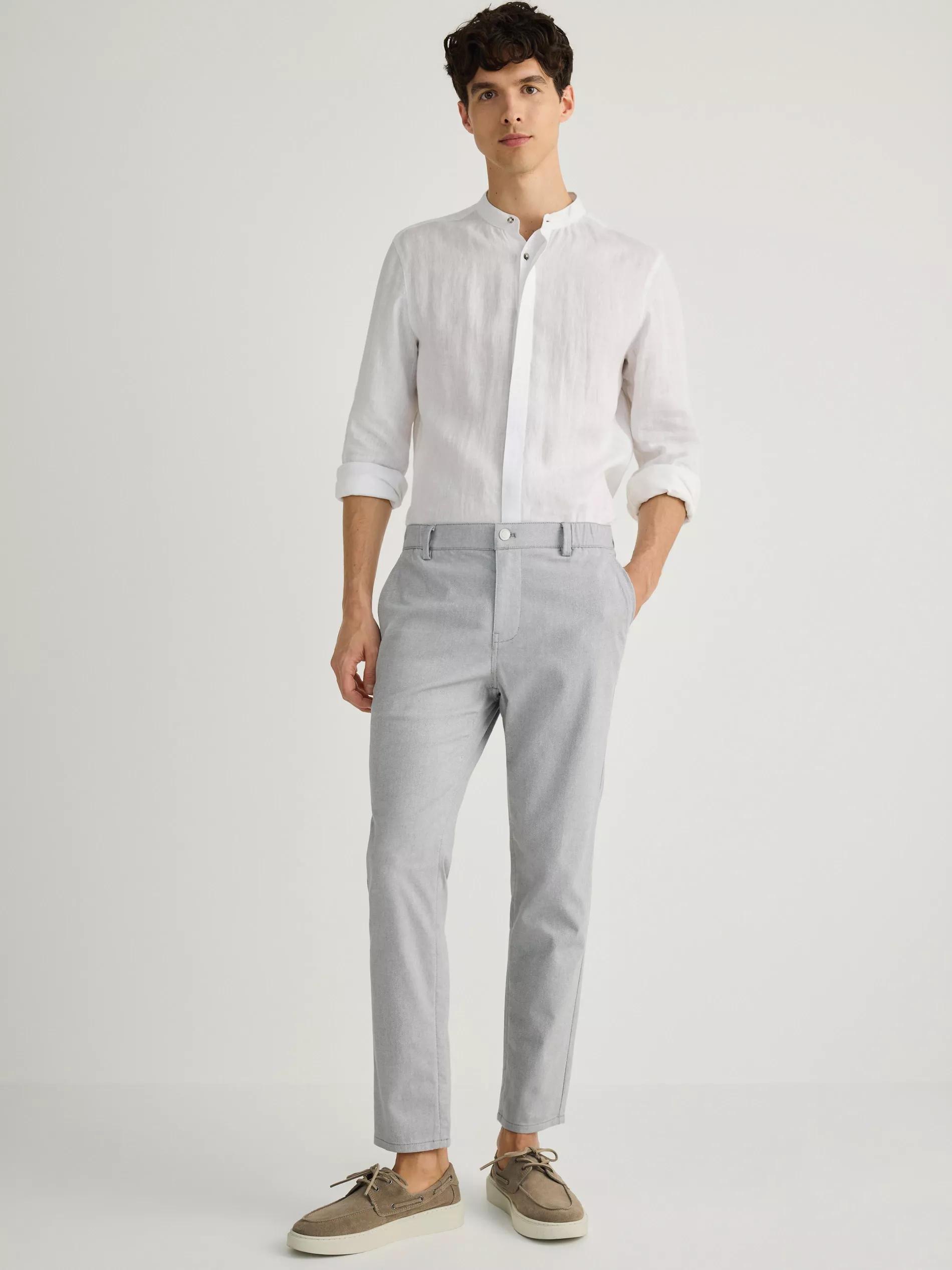 Grey Slim Chino Pants, Light grey, medium