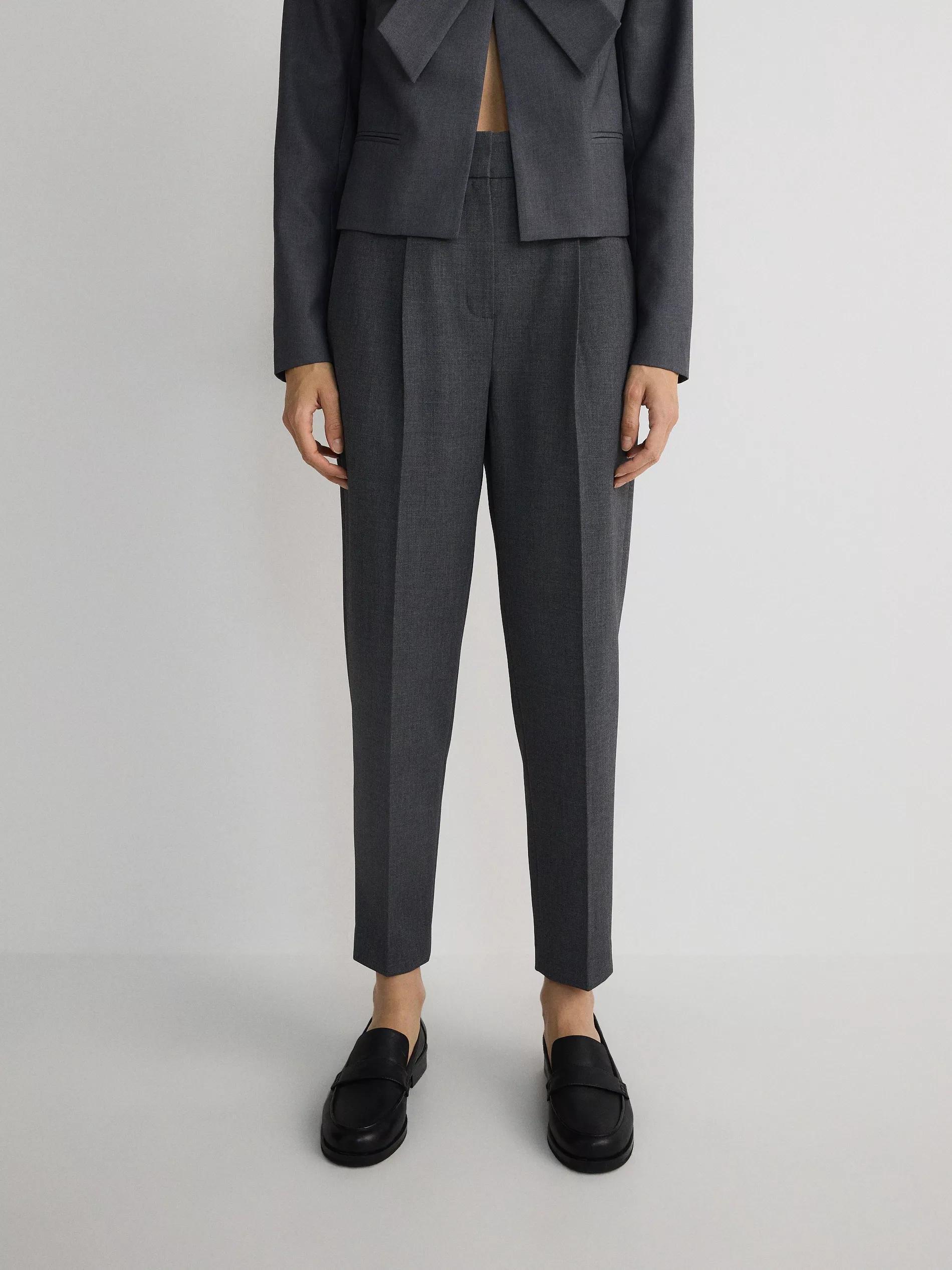 Grey Pants Made Of Mottled Fabric, , large image number 1