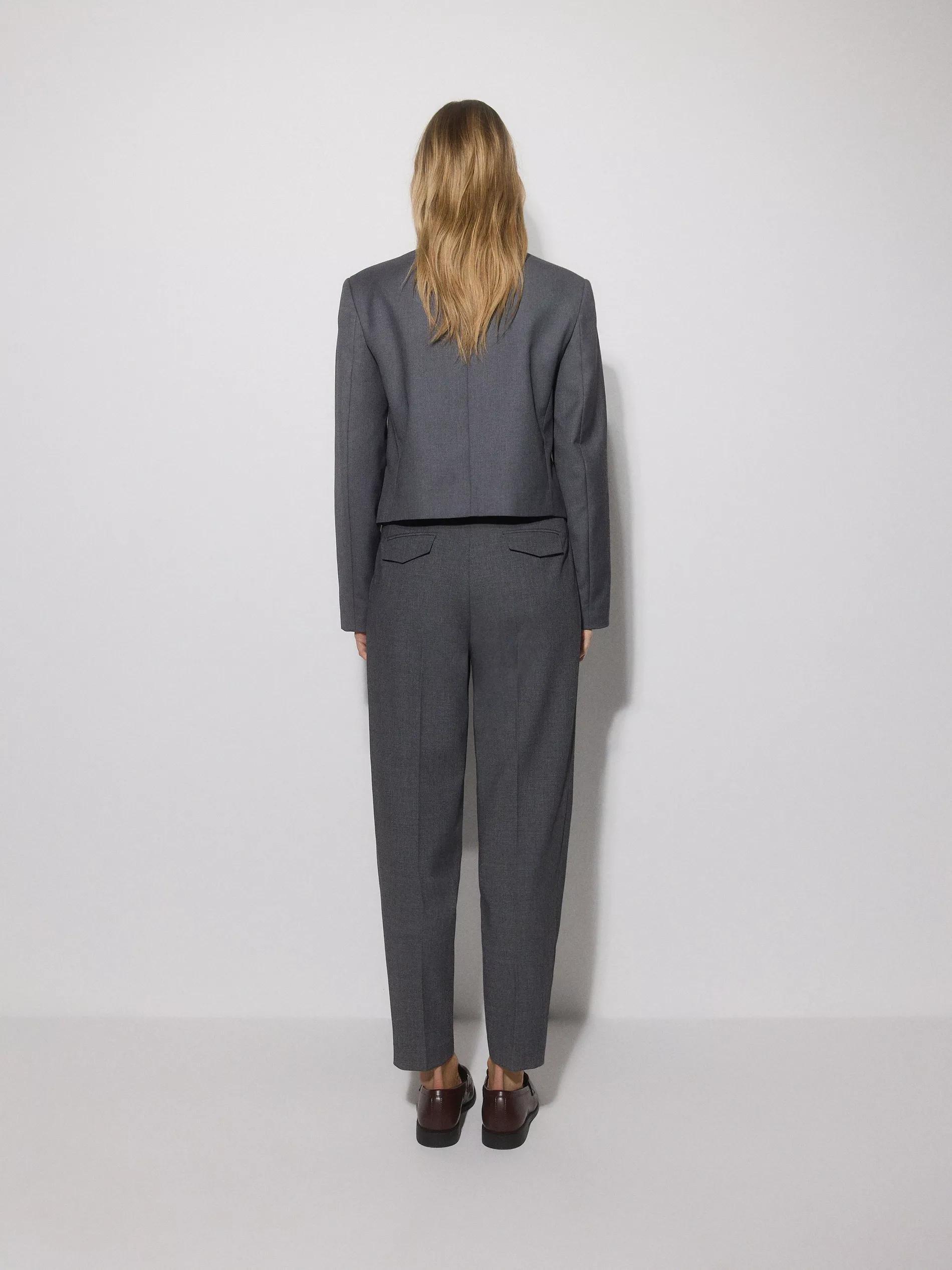 Grey Pants Made Of Mottled Fabric, , large image number 2