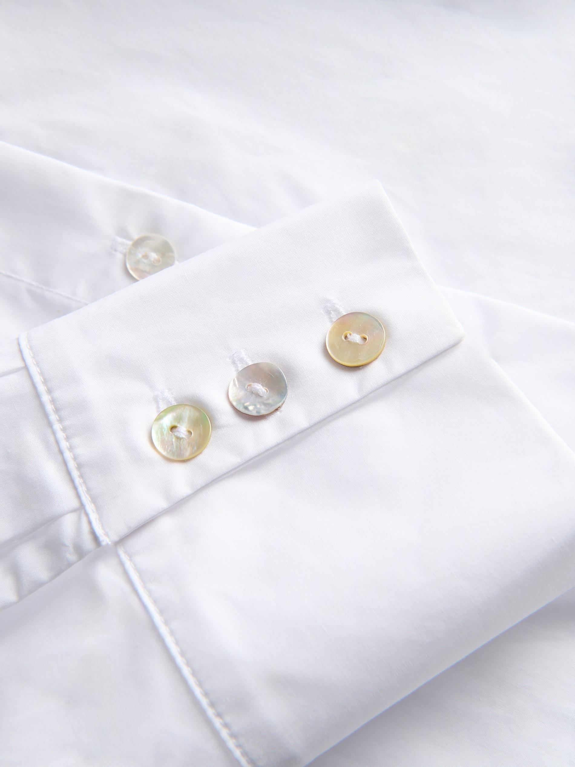 White Cotton Blouse With Tie Detail, , large image number 5