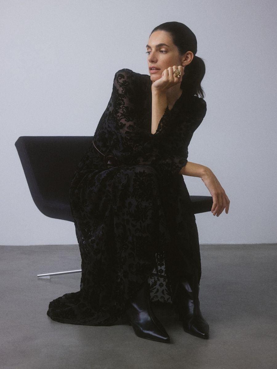 Gold Flower Motif Ring, Golden, large image number 0