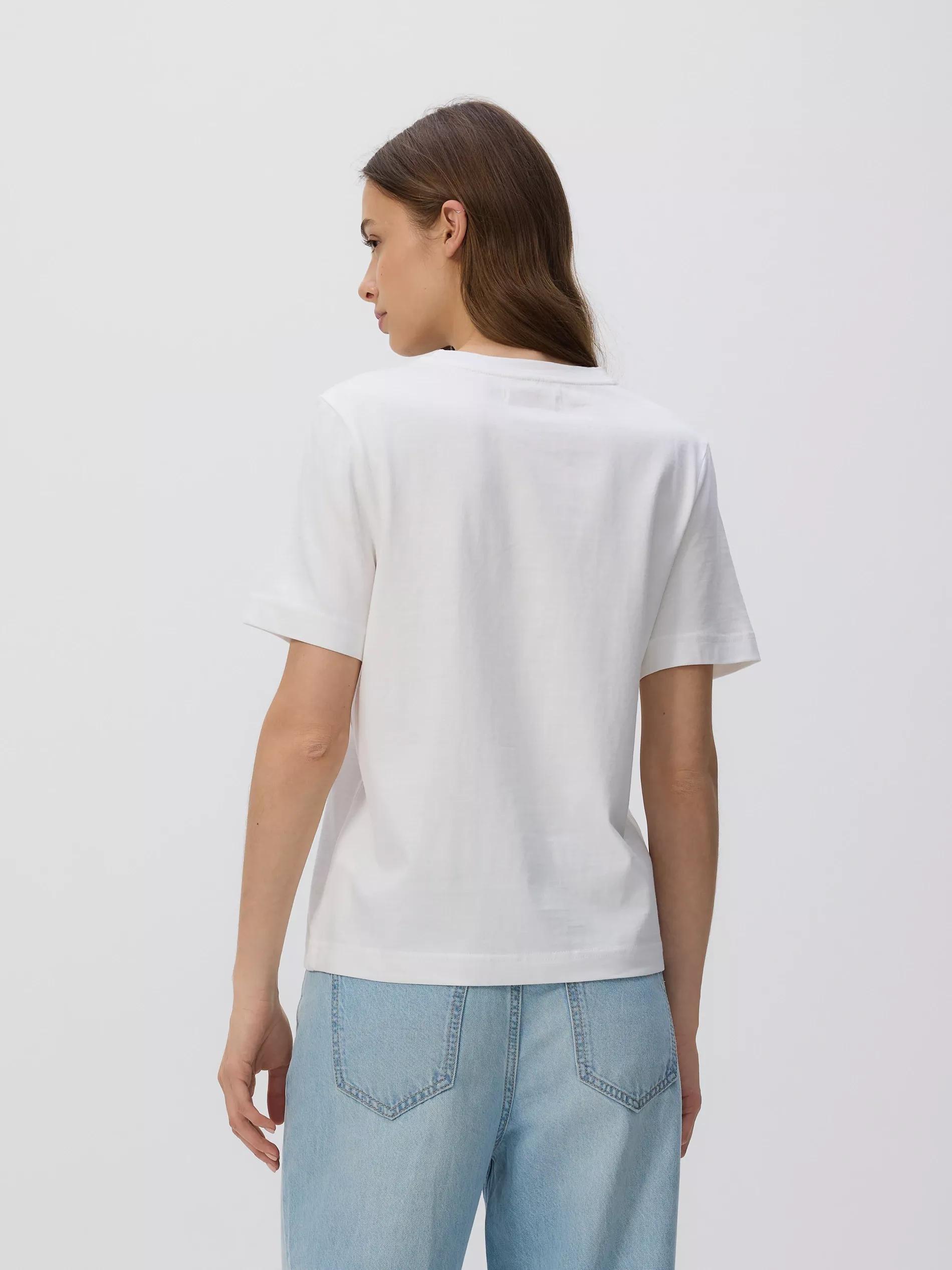 Cream T-Shirt With Print, , large image number 3