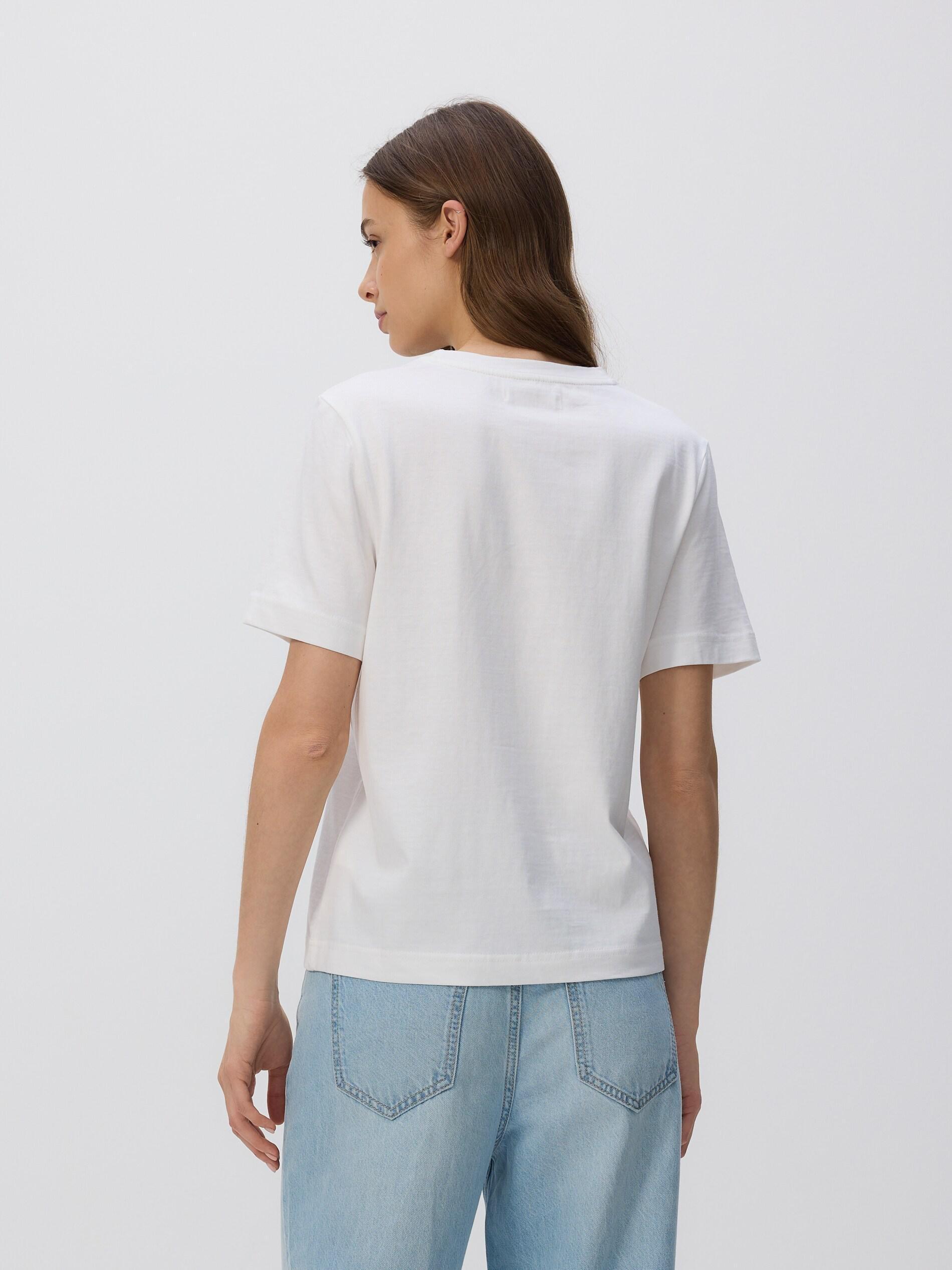 Cream T-Shirt With Print, Ivory, large image number 3