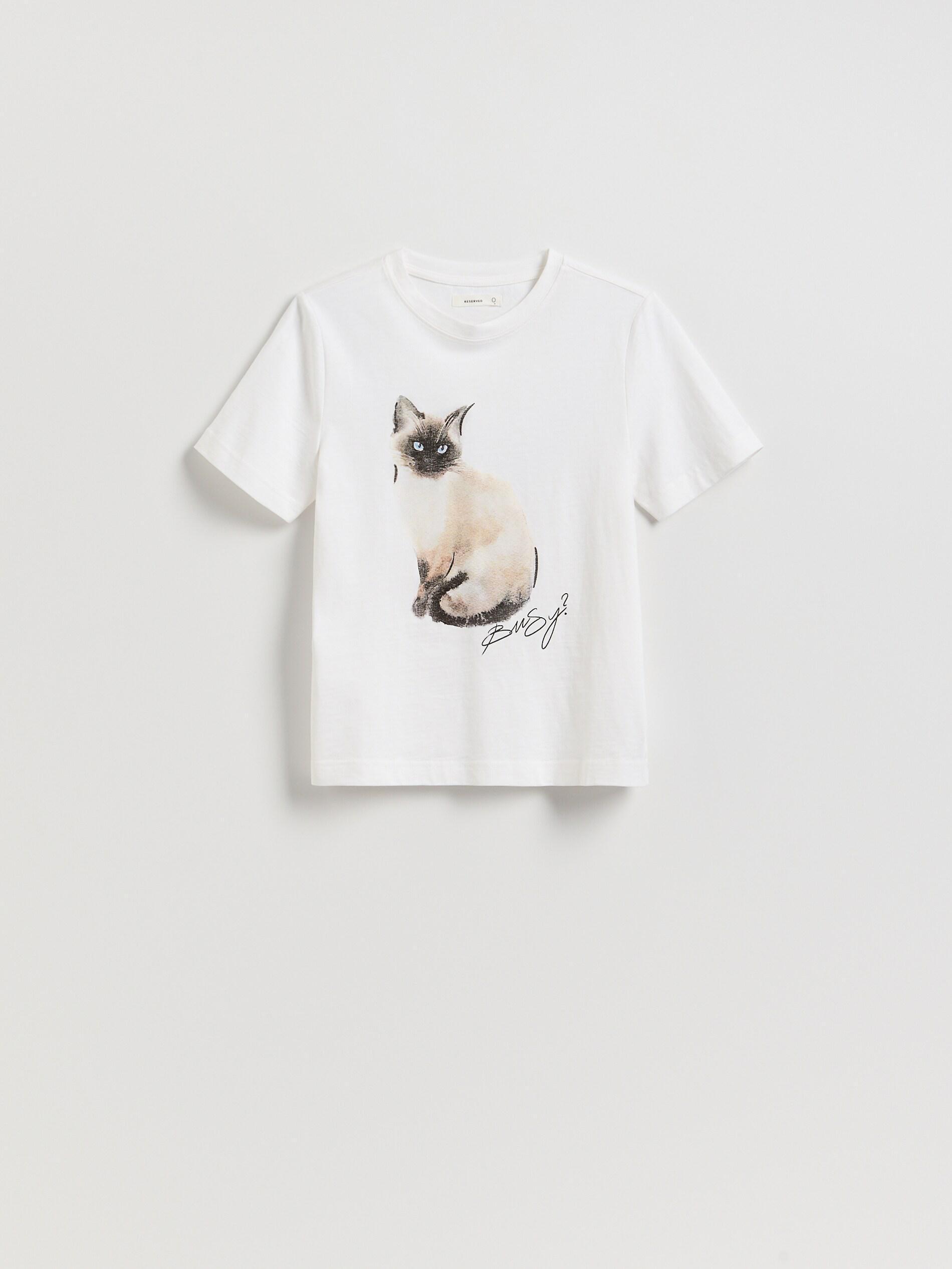 Cream T-Shirt With Print, Ivory, large image number 4