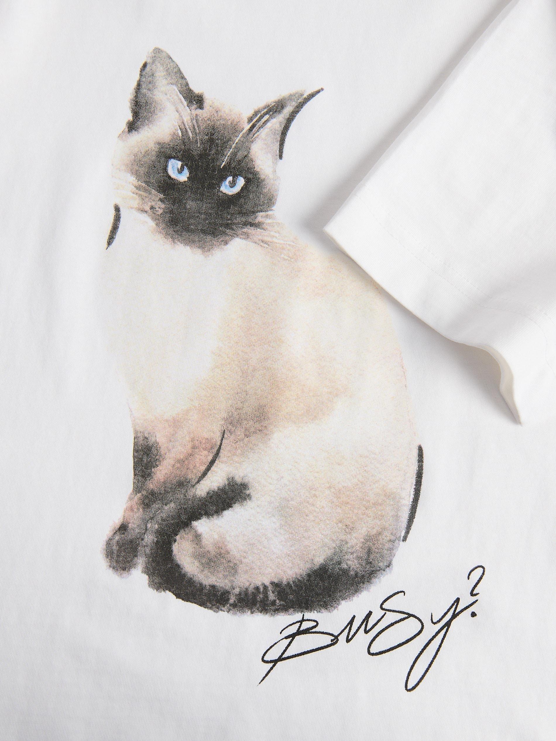 Cream T-Shirt With Print, , large image number 5