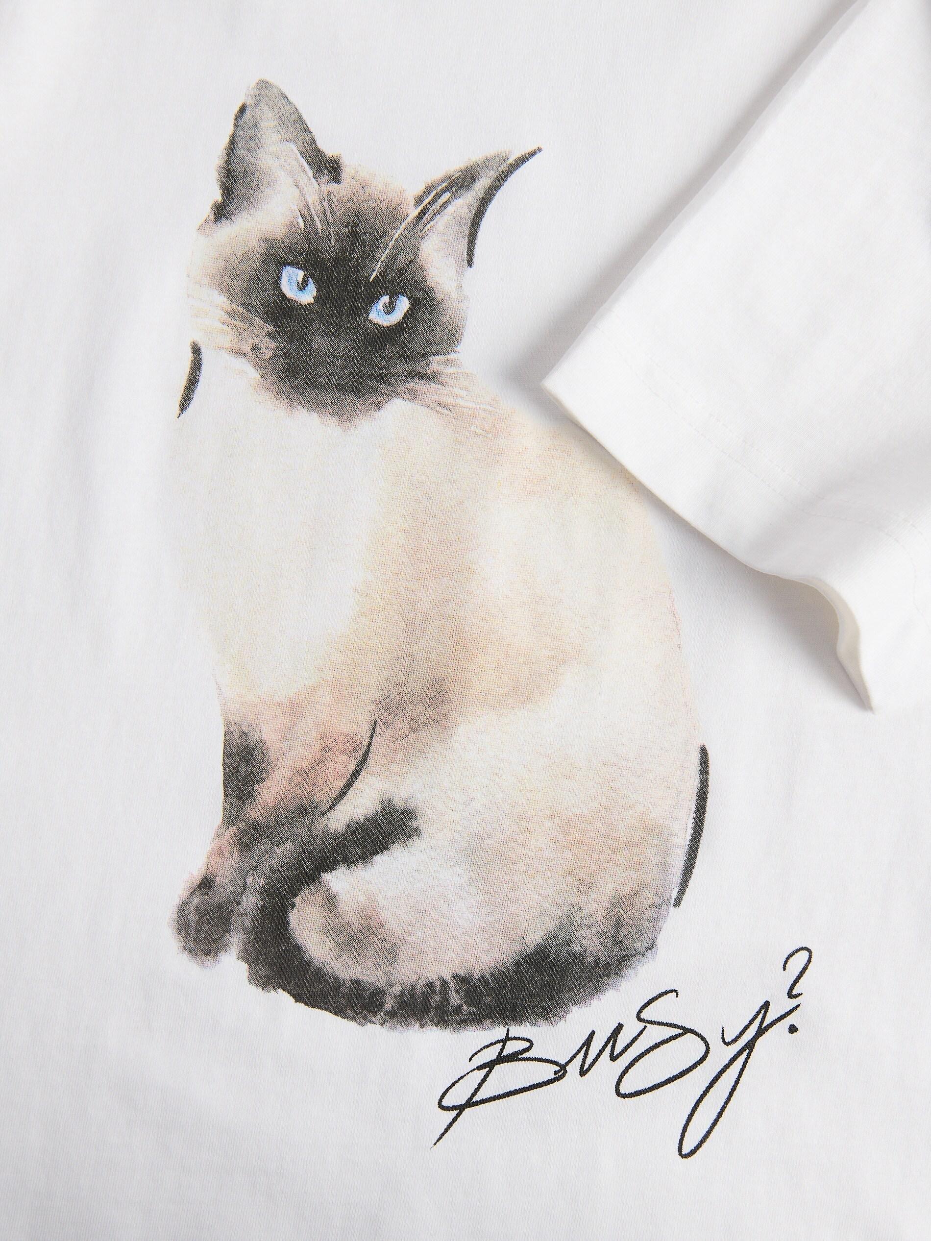 Cream T-Shirt With Print, Ivory, large image number 5