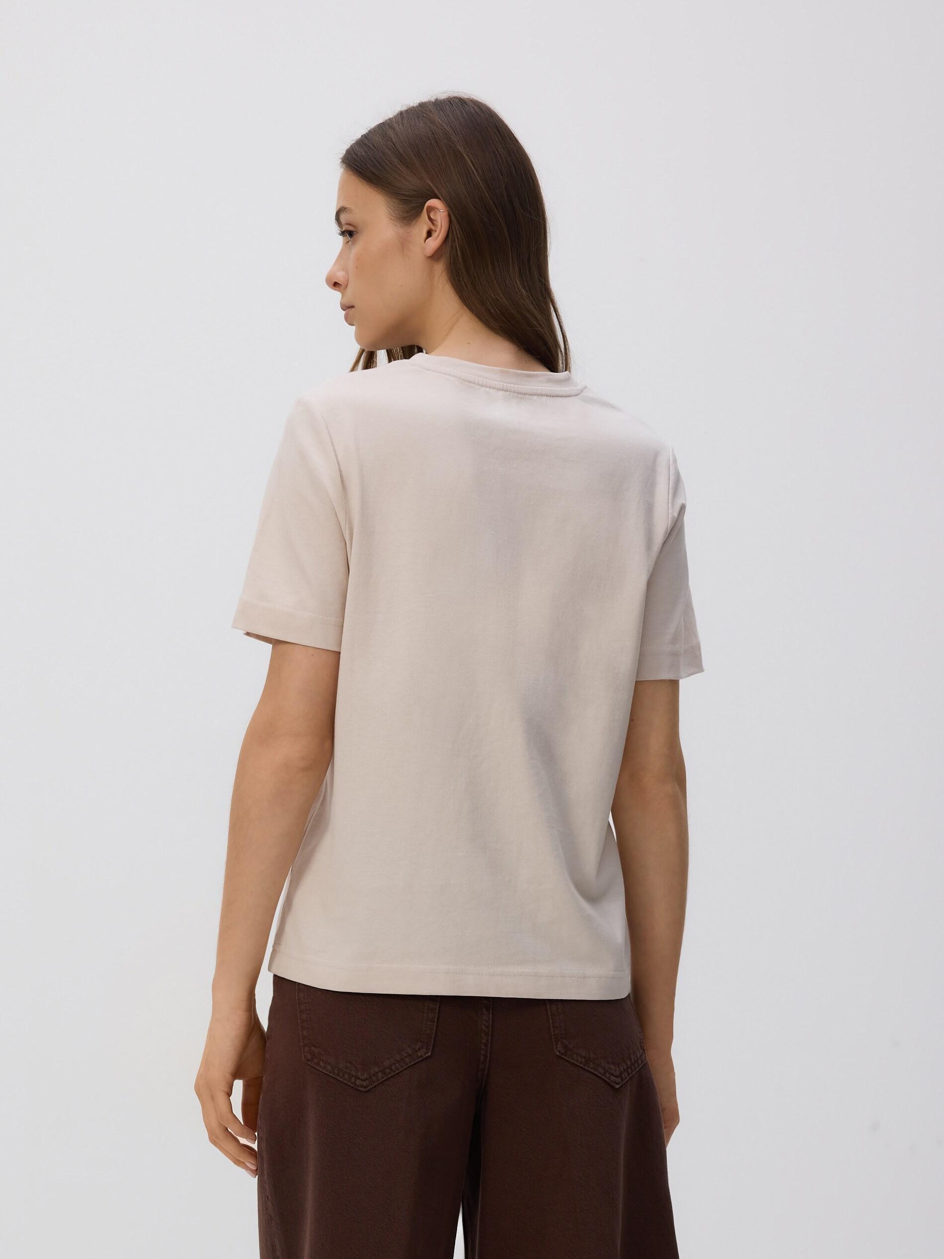 Beige T-Shirt With Print, Beige, large image number 3