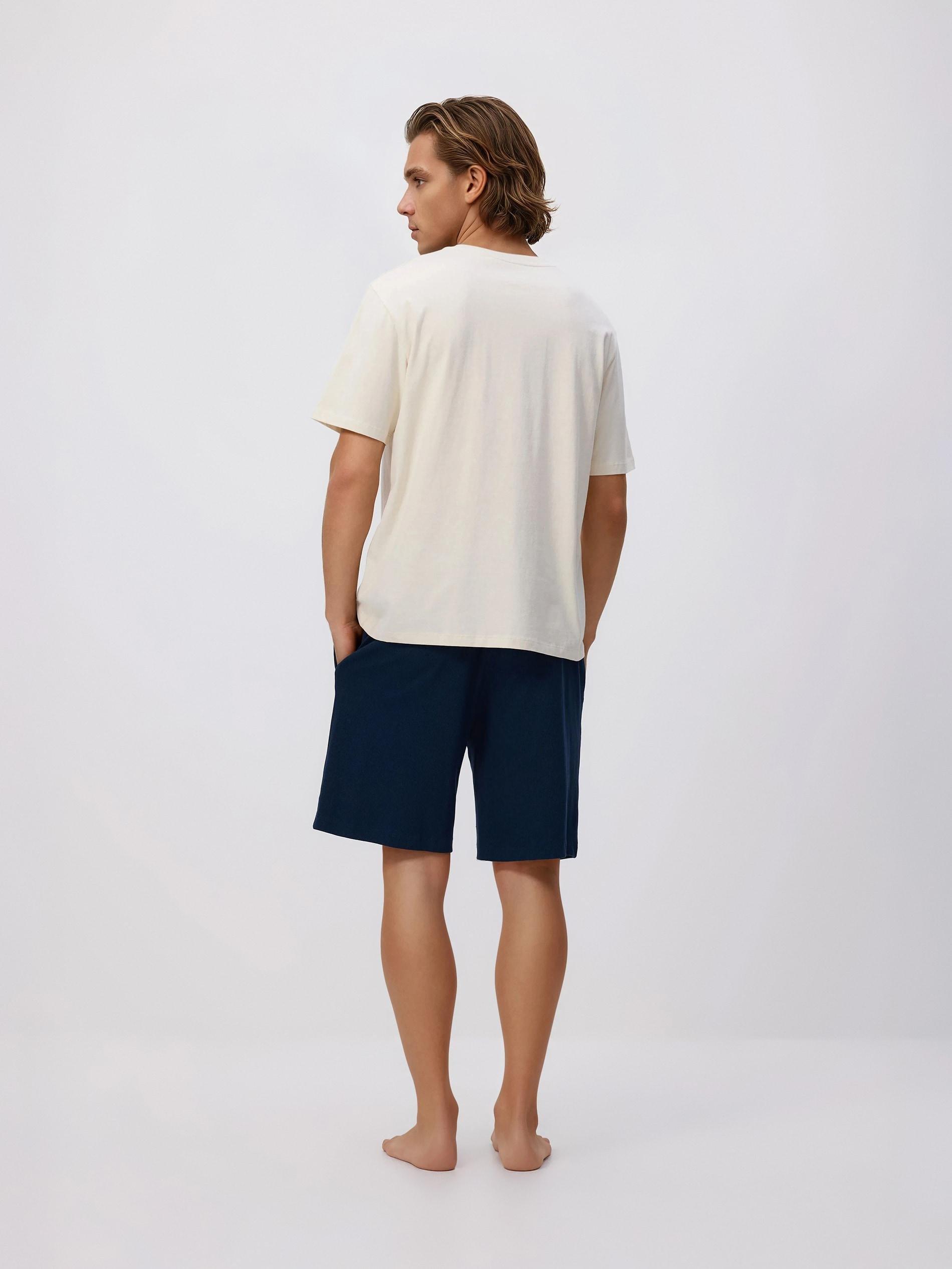 Cream Two Piece Printed Pyjama Set, Ivory, medium