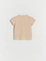 Reserved - nude Cotton T-shirt with application