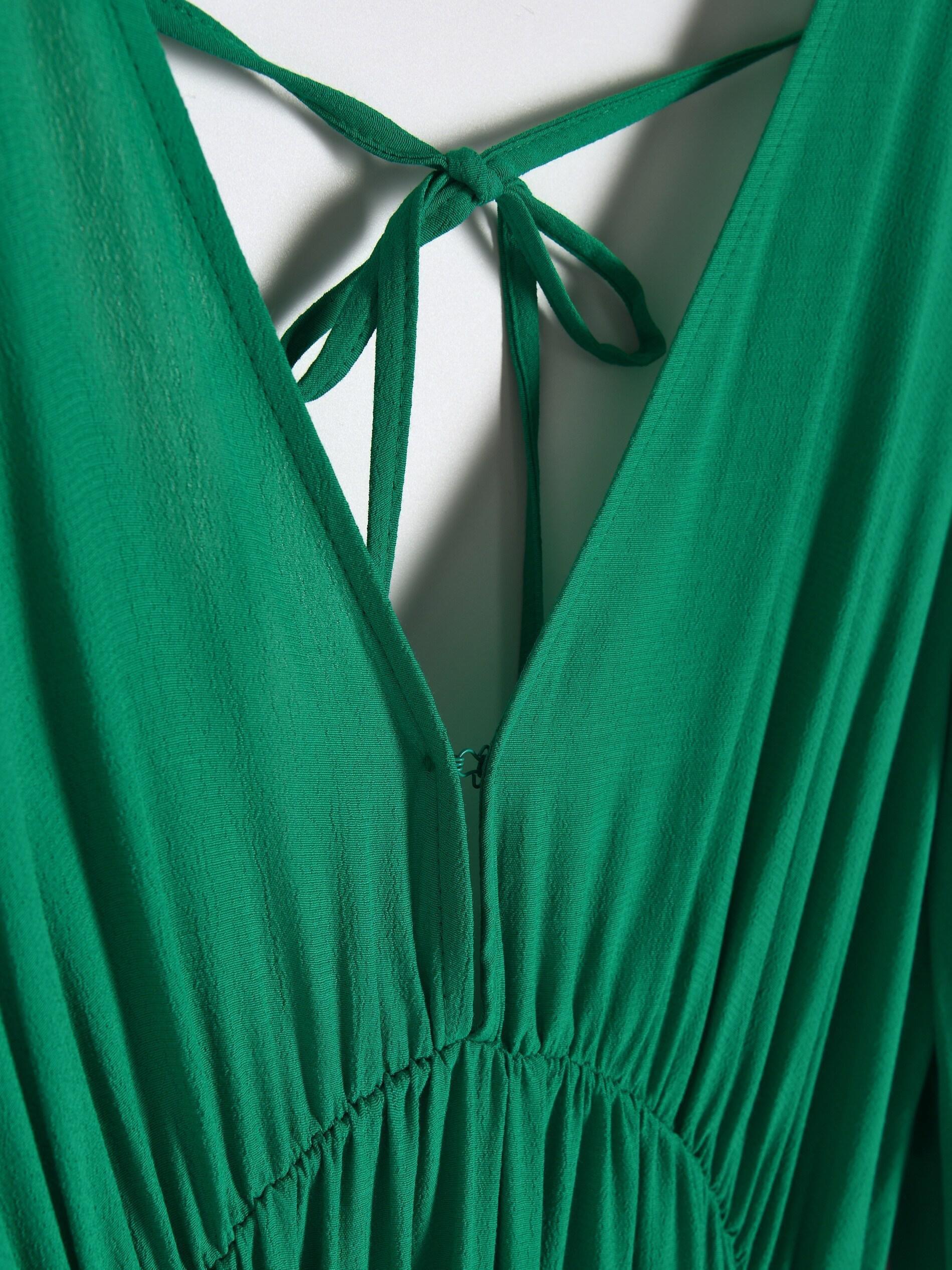 Green Maxi Dress With Ruffle Hem, , large image number 5