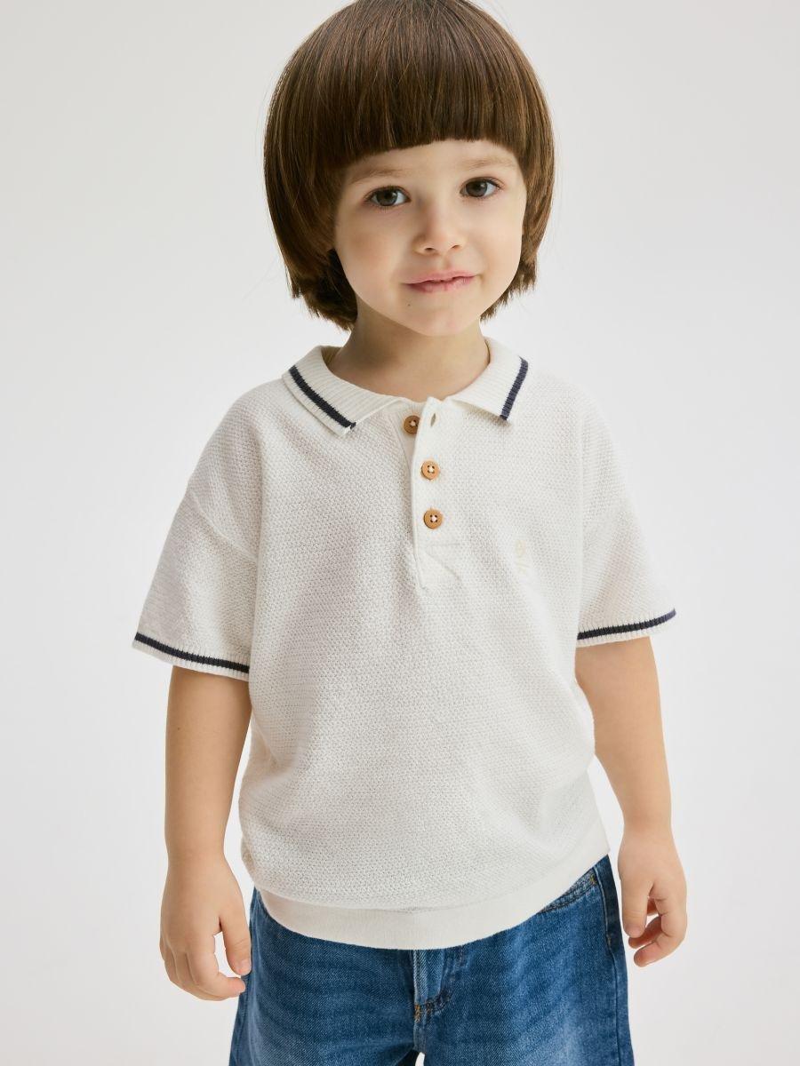 Cream Sweater, Kids Boy, , large image number 0