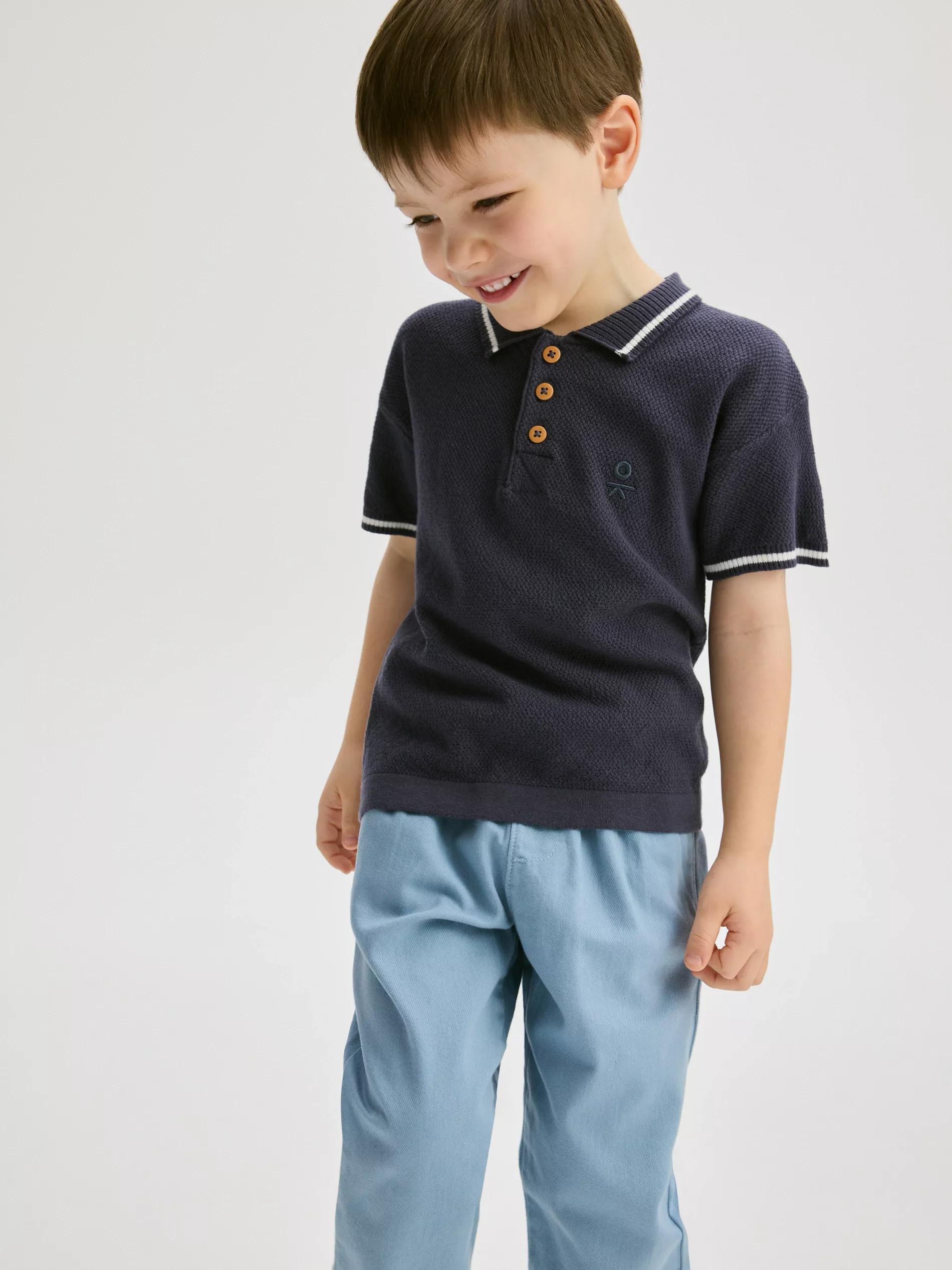 Navy Sweater, Kids Boy, Blue, medium