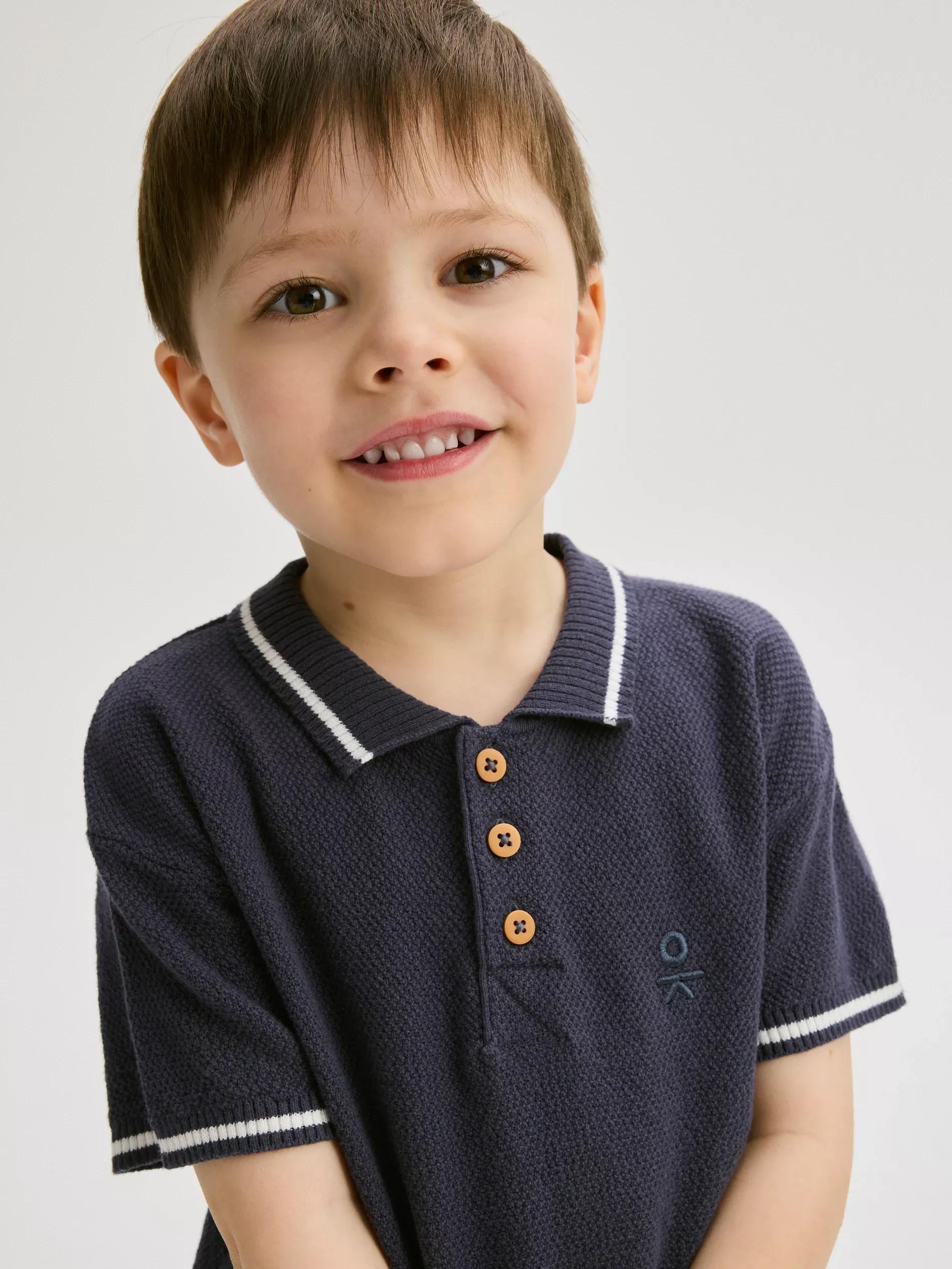 Navy Sweater, Kids Boy, Blue, large image number 4