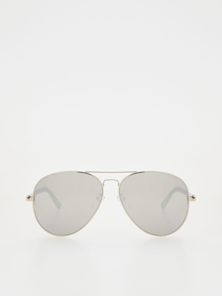 Silver Aviator Sunglasses, , medium