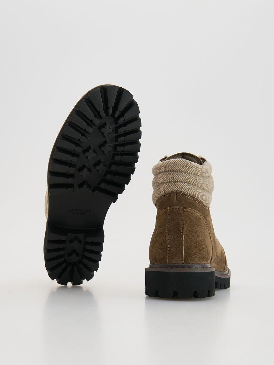 Brown Suede Chelsea Boots, Brown, medium