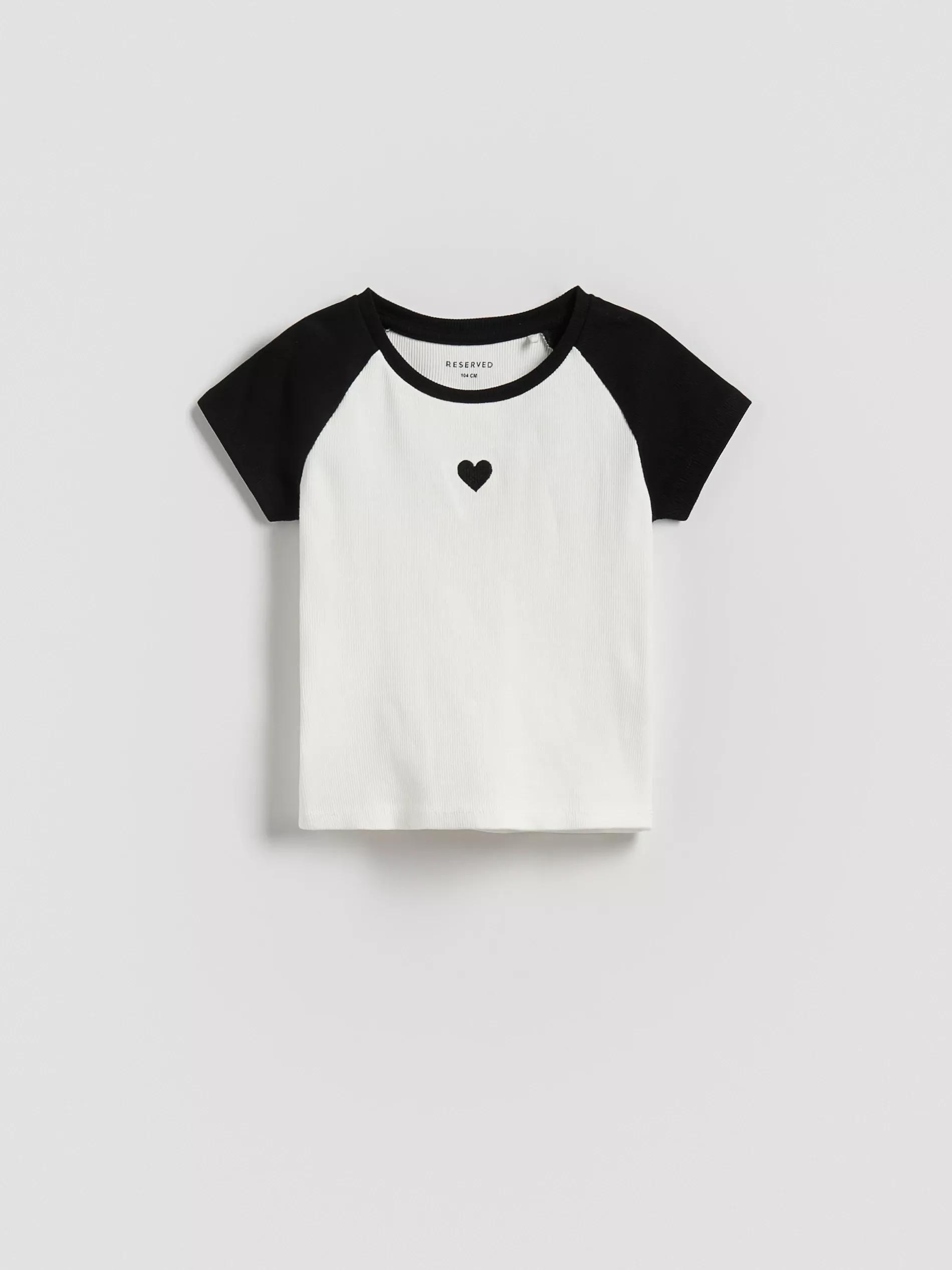 Multicolour Rib Knit T-Shirt, , large image number 0